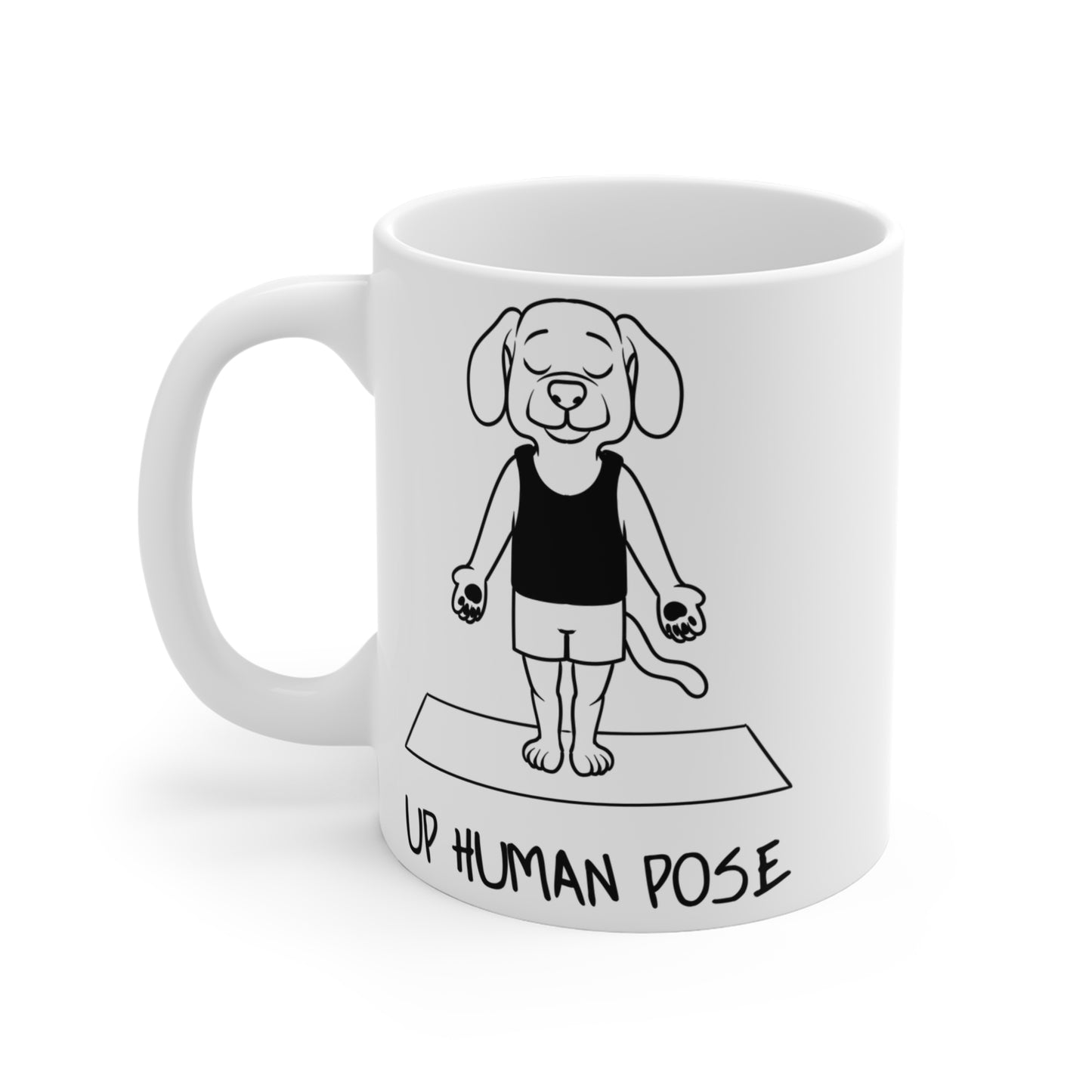 Up Human Pose Yoga Dog Mug - Cute Pet Coffee Cup I Dog Lover Gift I Zen Mug I Perfect for Yoga Enthusiasts I Fun Home Decor