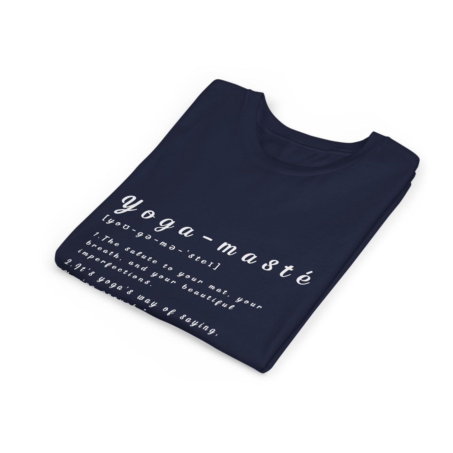 Yoga-masté Youth Tee - Inspirational Meditation Shirt I Gift for Yogis I Relaxation Apparel I Kids' Mindfulness Wear I Birthday Gift