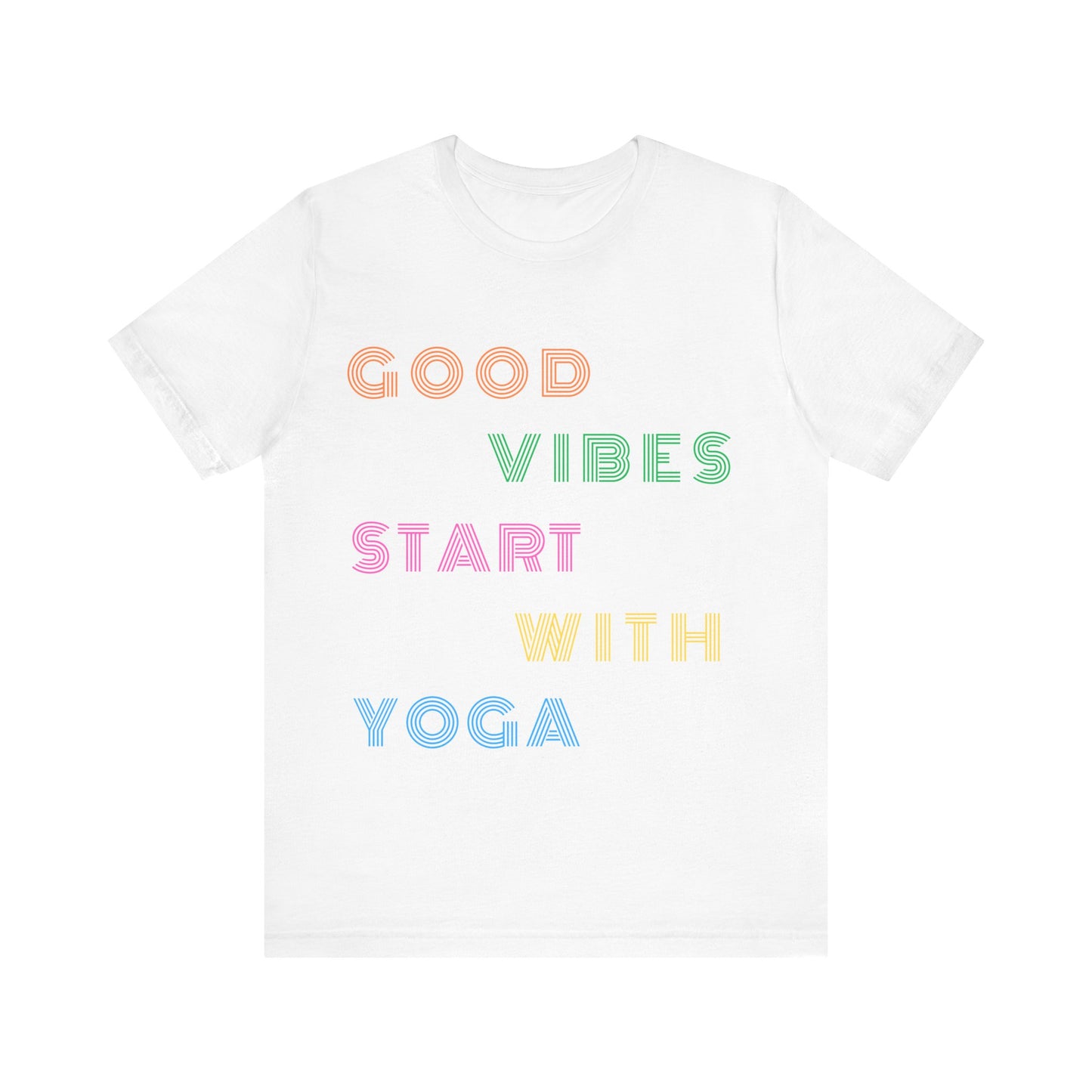 Good Vibes Start With Yoga Tee I Unisex Yoga T-Shirt I Wellness Gift for Yogis I Positive Vibes T-Shirt