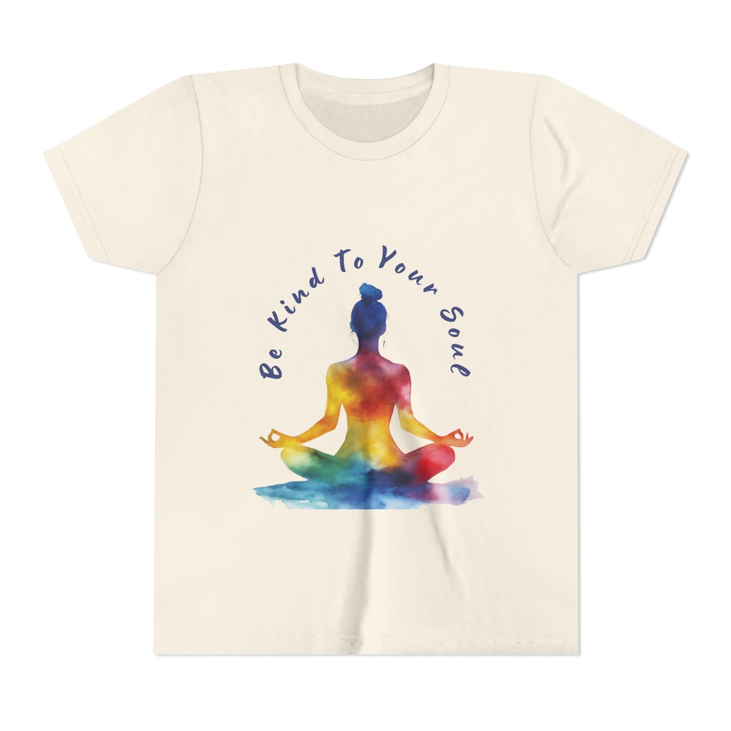 "Be Kind To Your Soul" Youthful Tee - Kids Yoga T-Shirt I Mindfulness & Inspirational Apparel I Gift for Young Yogis