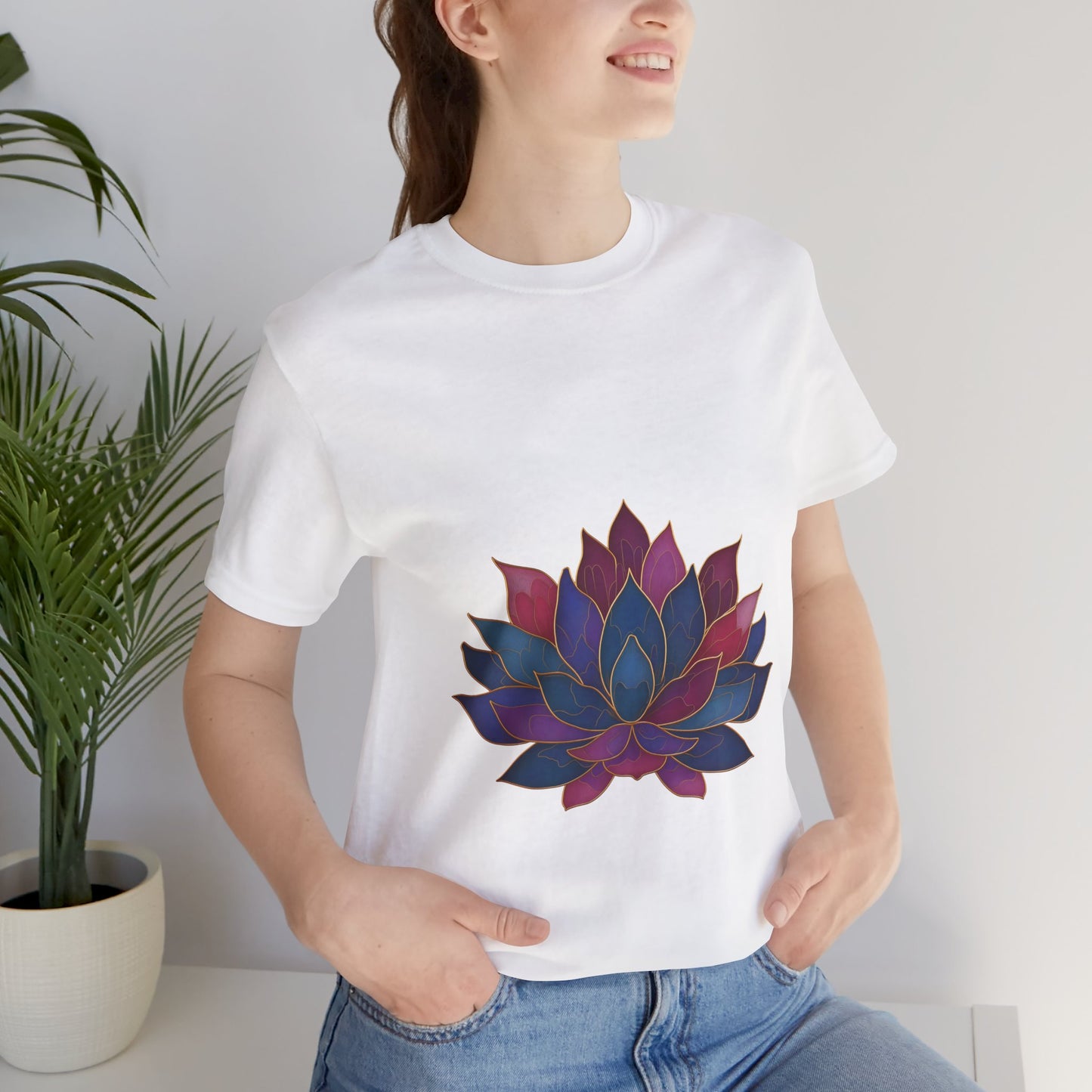 Lotus Blossom Unisex Tee | Relaxed Fit T-Shirt for Yoga Lovers I Meditation Wear I Self-Care Meditation Apparel