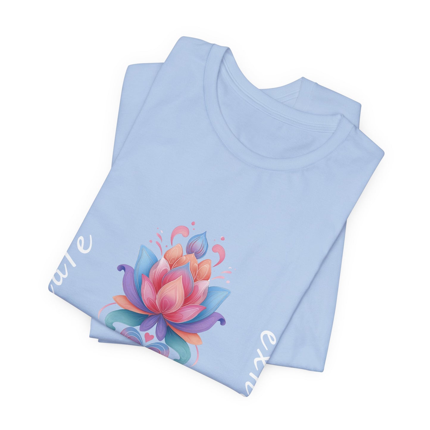 Lotus Flower Inhale Exhale Unisex Yoga Tee | Inspirational T-Shirt I Yoga Mindfulness Apparel I Meditation T-Shirt