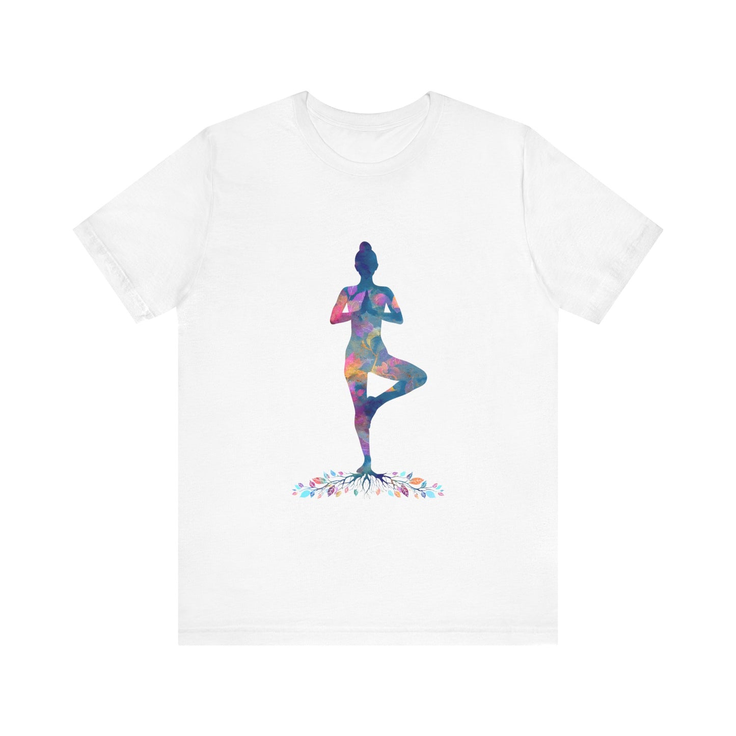 Colorful Tree Pose Mindful Yoga Tee - Unisex T-Shirt I Inspirational Yoga Art I Gift for Yogis I Relaxation & Meditation Tee