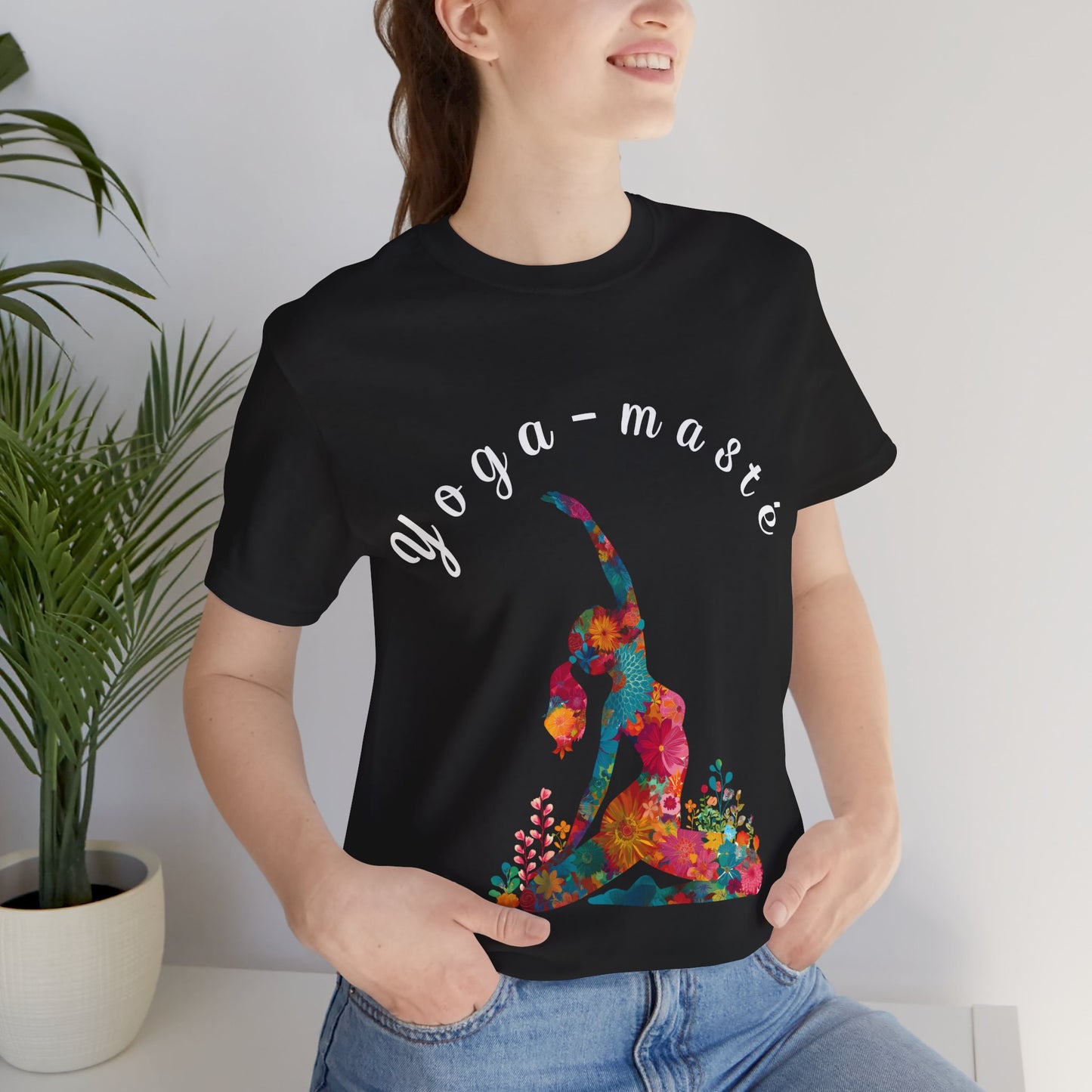 Yoga-Masté Unisex Tee I Vibrant Yoga T-Shirt I Perfect for Classes and Retreats I Gift for Yogis I Self-Care Meditation Apparel