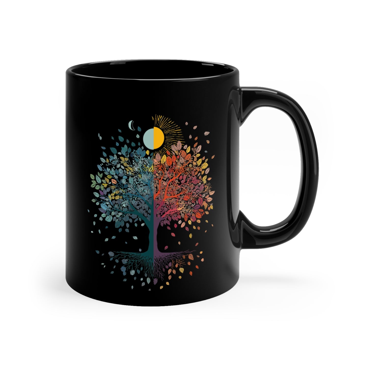 Colorful Nature Tree Of Life Coffee Mug I 11oz Eco-Friendly Mug I Artful Coffee Cup I Gift for Nature Lovers I Unique Self-Care Yoga Mug