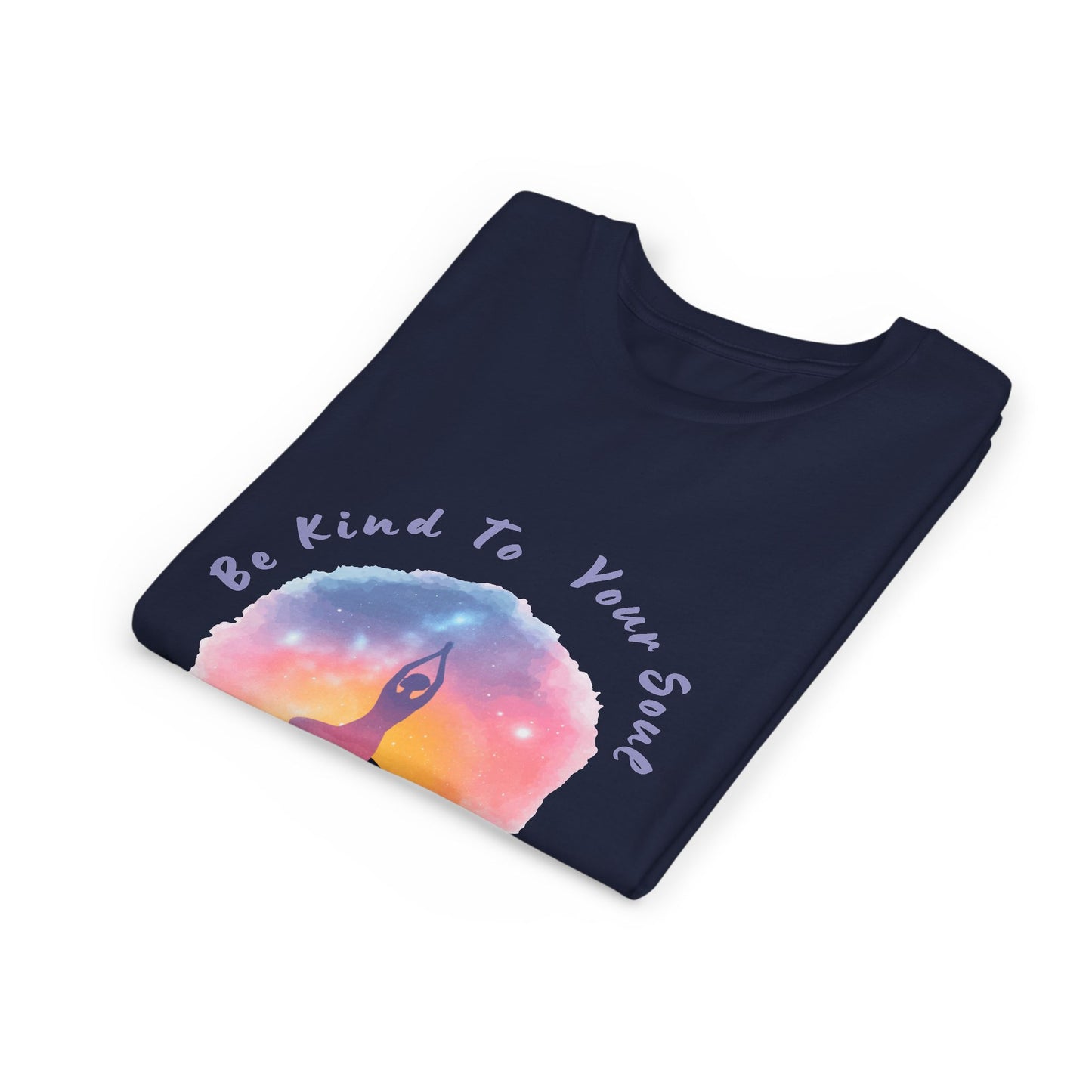 "Be Kind To Your Soul" Youthful Tee - Kids Yoga T-Shirt I Mindfulness & Inspirational Apparel I Gift for Young Yogis