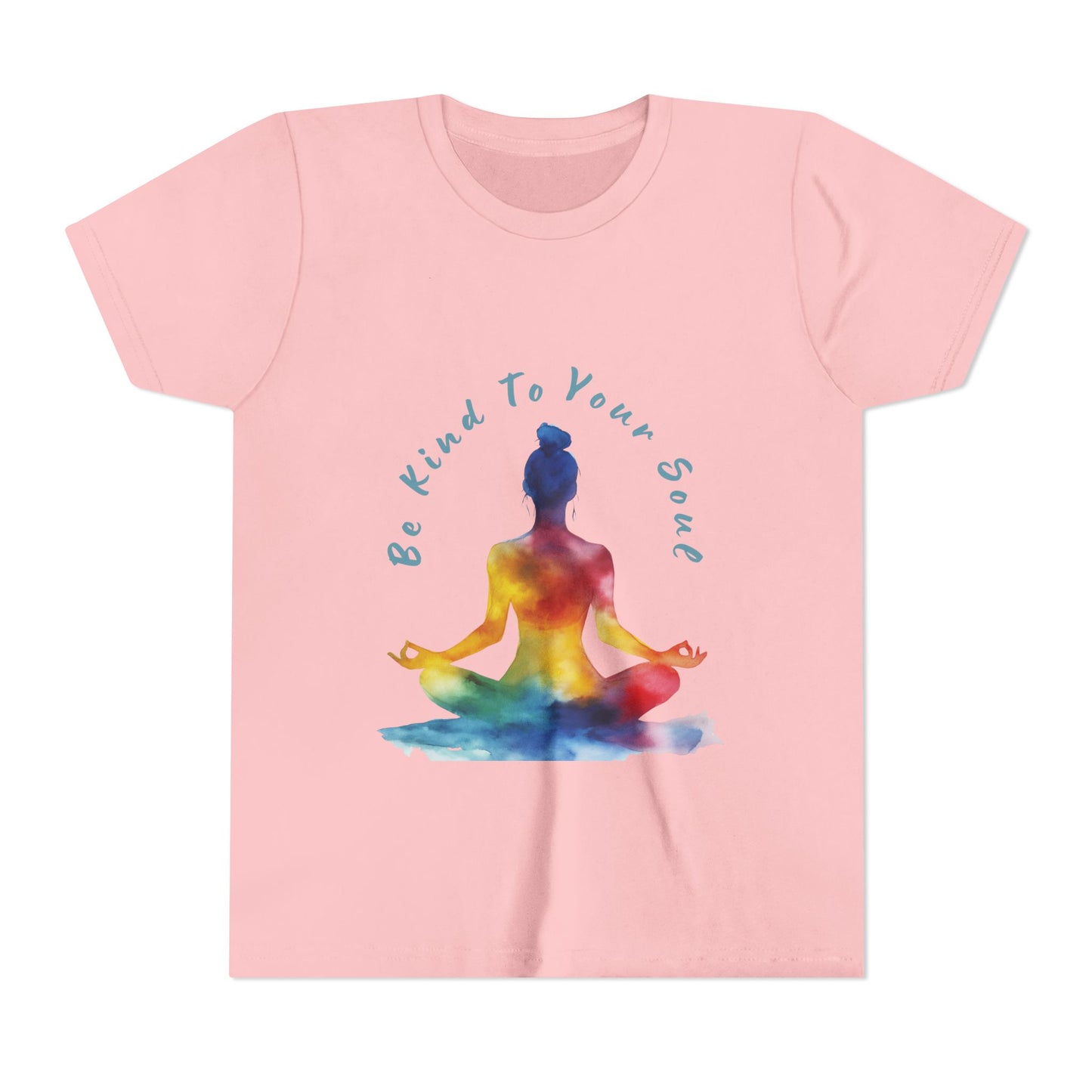 "Be Kind To Your Soul" Youthful Tee - Kids Yoga T-Shirt I Mindfulness & Inspirational Apparel I Gift for Young Yogis