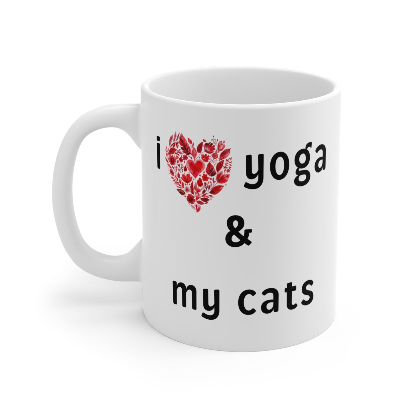 I Love Yoga & My Cats Mug - Cute Coffee Cup I Gift for Yoga Enthusiasts I Cat Lovers I Home & Office Decor I Inspirational Drinkware
