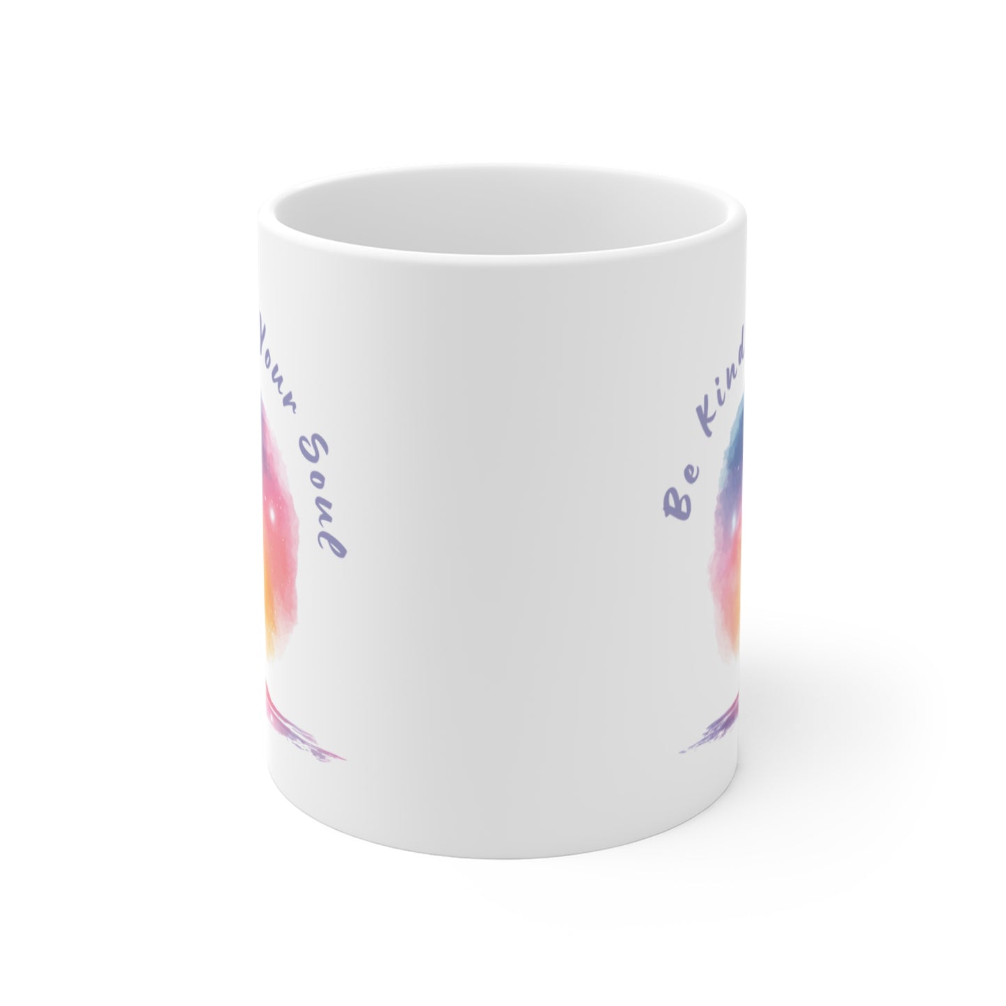 "Be Kind to Your Soul" Mindful Yoga Mug I Meditation Gift I Inspirational Coffee Cup I Self-Care Reminder I Yoga Lover's Present