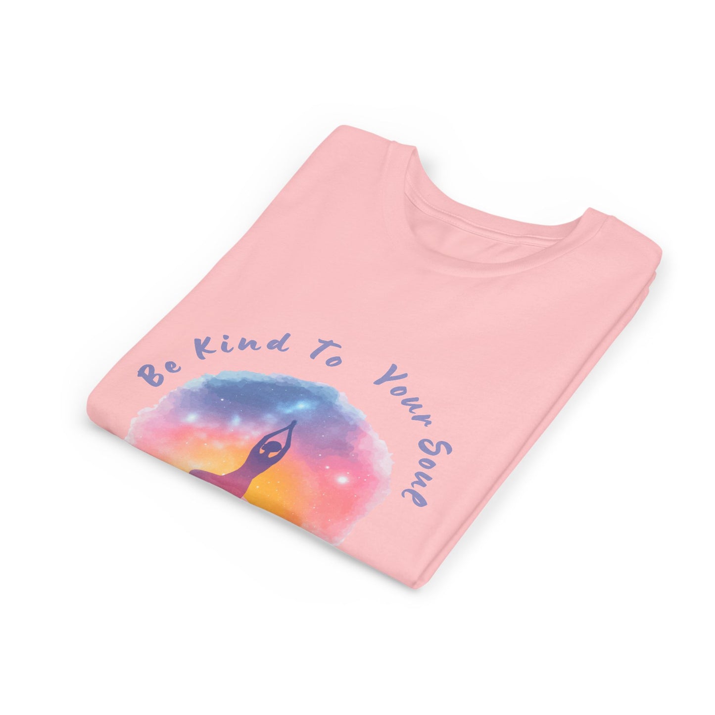 "Be Kind To Your Soul" Youthful Tee - Kids Yoga T-Shirt I Mindfulness & Inspirational Apparel I Gift for Young Yogis