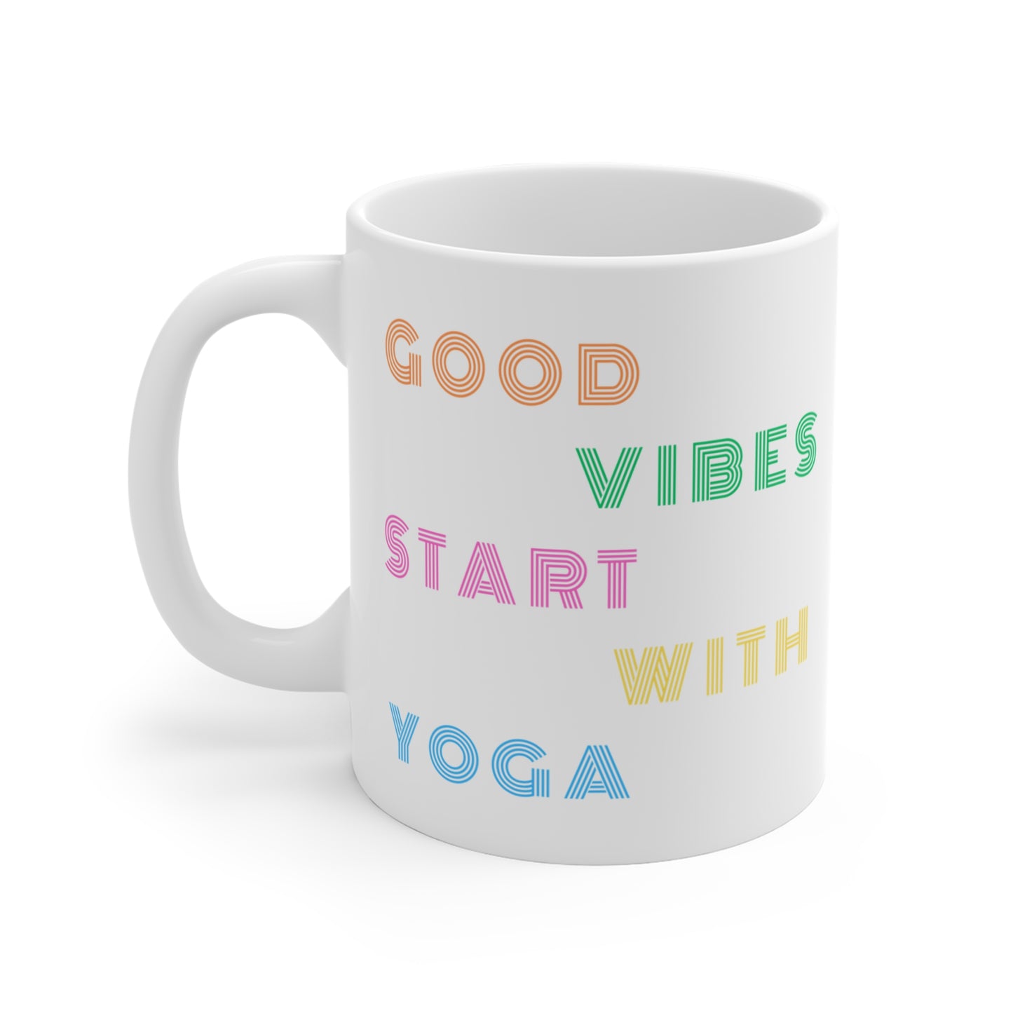 Good Vibes Yoga Mug | Inspirational Coffee Cup I Eco-Friendly Drinkware I Perfect for Yoga Lovers I Motivation Gift I Home Decor