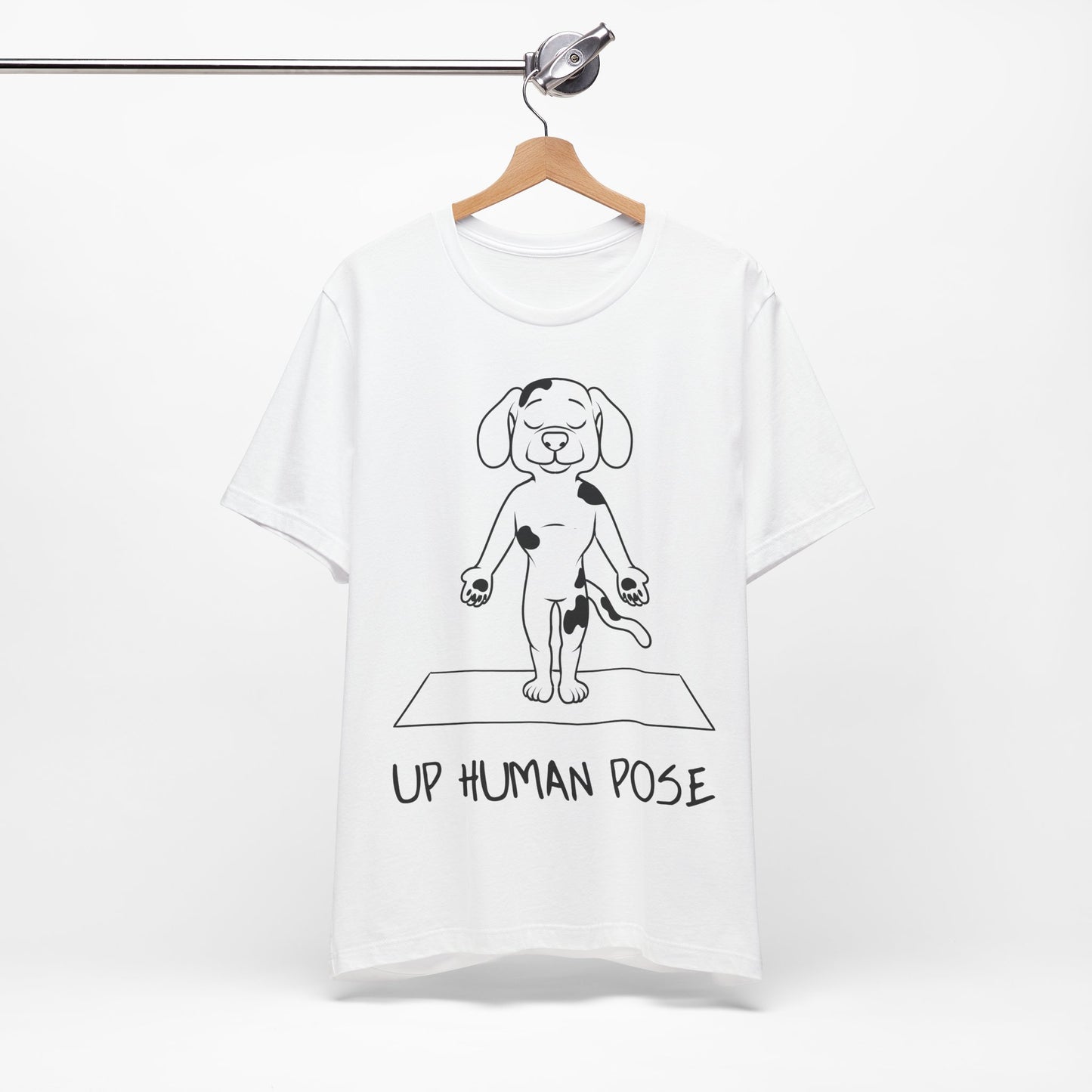 Up Human Pose - Unisex Dog Yoga Tee I Relaxation Gift I Yoga & Pet Lover T-Shirt I Quirky Animal Tee I Fun Gift for Dog Parents I Cute Tee for Zen Vibes