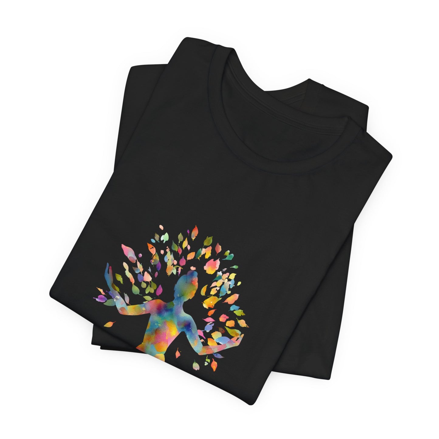 Colorful Tree Pose Mindful Yoga Tee - Unisex T-Shirt I Inspirational Yoga Art I Gift for Yogis I Relaxation & Meditation Tee