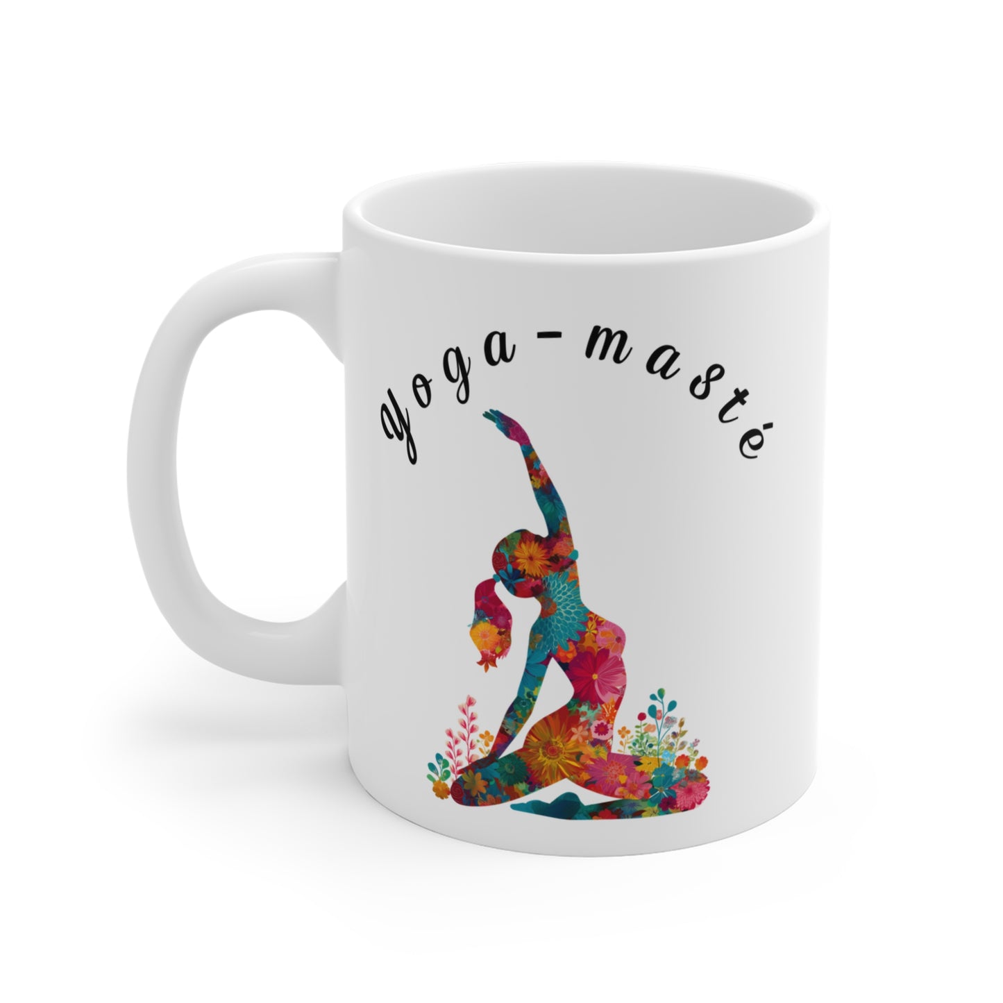 Yoga-Masté 11oz Mug - Colorful Yoga Mug I Inspirational Coffee Cup I Gift for Yoga Lovers I Motivational Drinkware I Wellness Gift