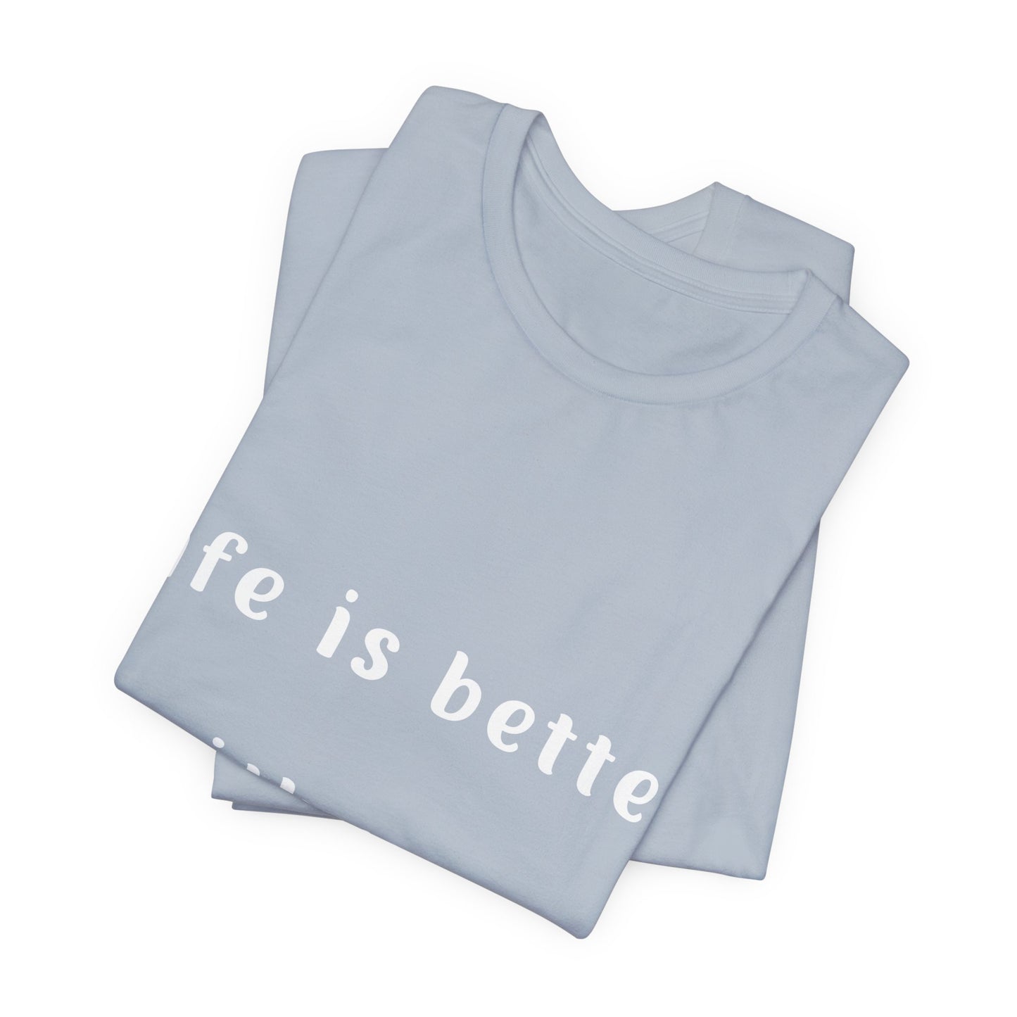 Life is Better with Yoga & Dogs Tee I Unisex T-Shirt for Dog Lovers I Yoga Enthusiasts I Gift for Pet Parents I Meditation Apparel