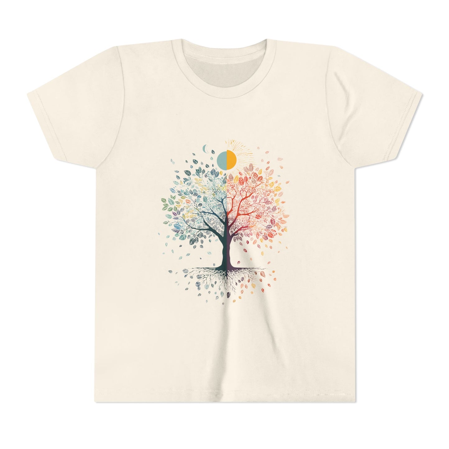 Tree Of Life Youth Yoga Tee I Nature Shirt for Kids I Tree Design Summer Apparel for Young Yogis