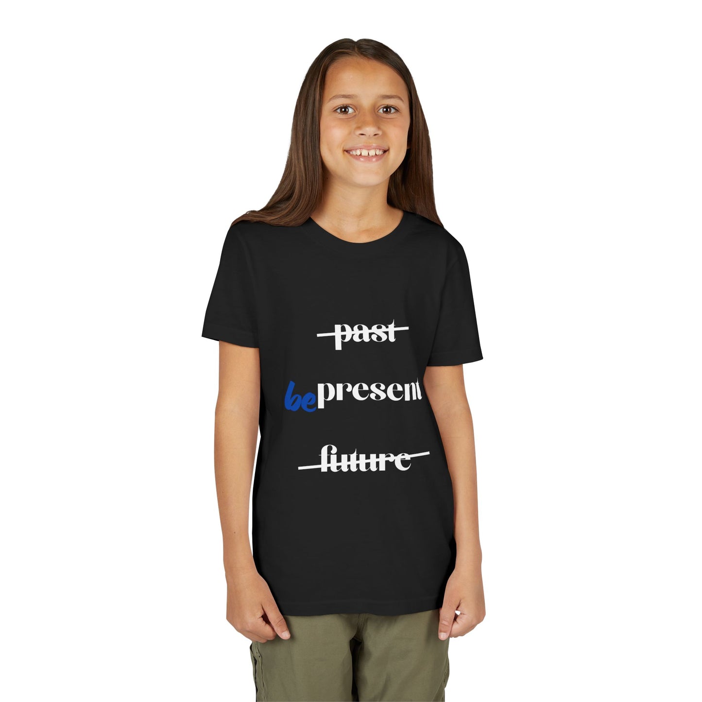 "Be Present" Youth Yoga Tee - Mindfulness T-Shirt for Young Yogis I Yoga Kids Apparel I Meditation Clothing