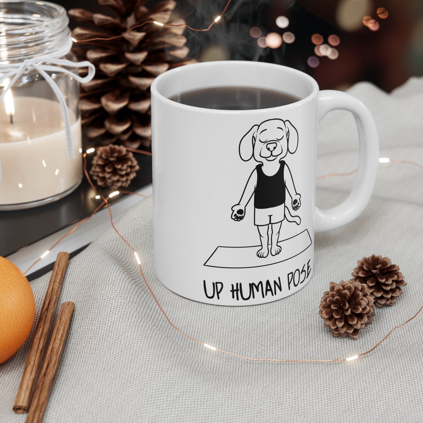 Up Human Pose Yoga Dog Mug - Cute Pet Coffee Cup I Dog Lover Gift I Zen Mug I Perfect for Yoga Enthusiasts I Fun Home Decor