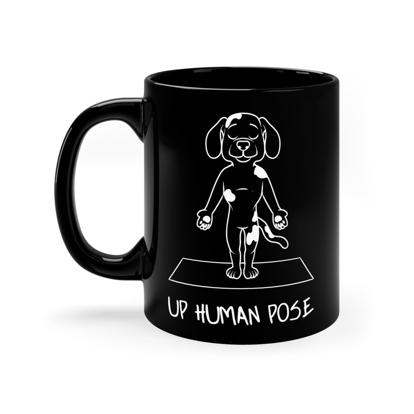Up Human Pose - Funny Dog Yoga Mug I Unique Coffee Cup for Dog Lovers I Gift for Pet Owners I Cute Yoga Mug I Home Office Decor I Animal Enthusiast Gift
