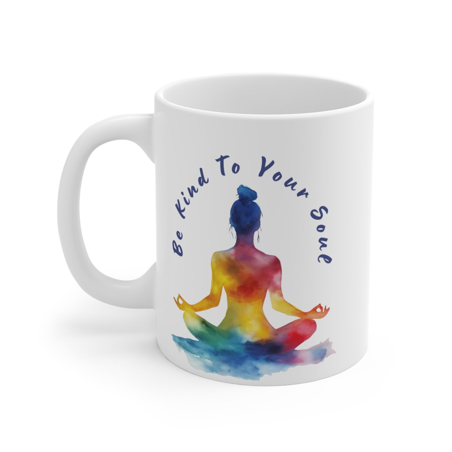 "Be Kind to Your Soul" Mindful Yoga Mug I Meditation Gift I Inspirational Coffee Cup I Self-Care Reminder I Yoga Lover's Present