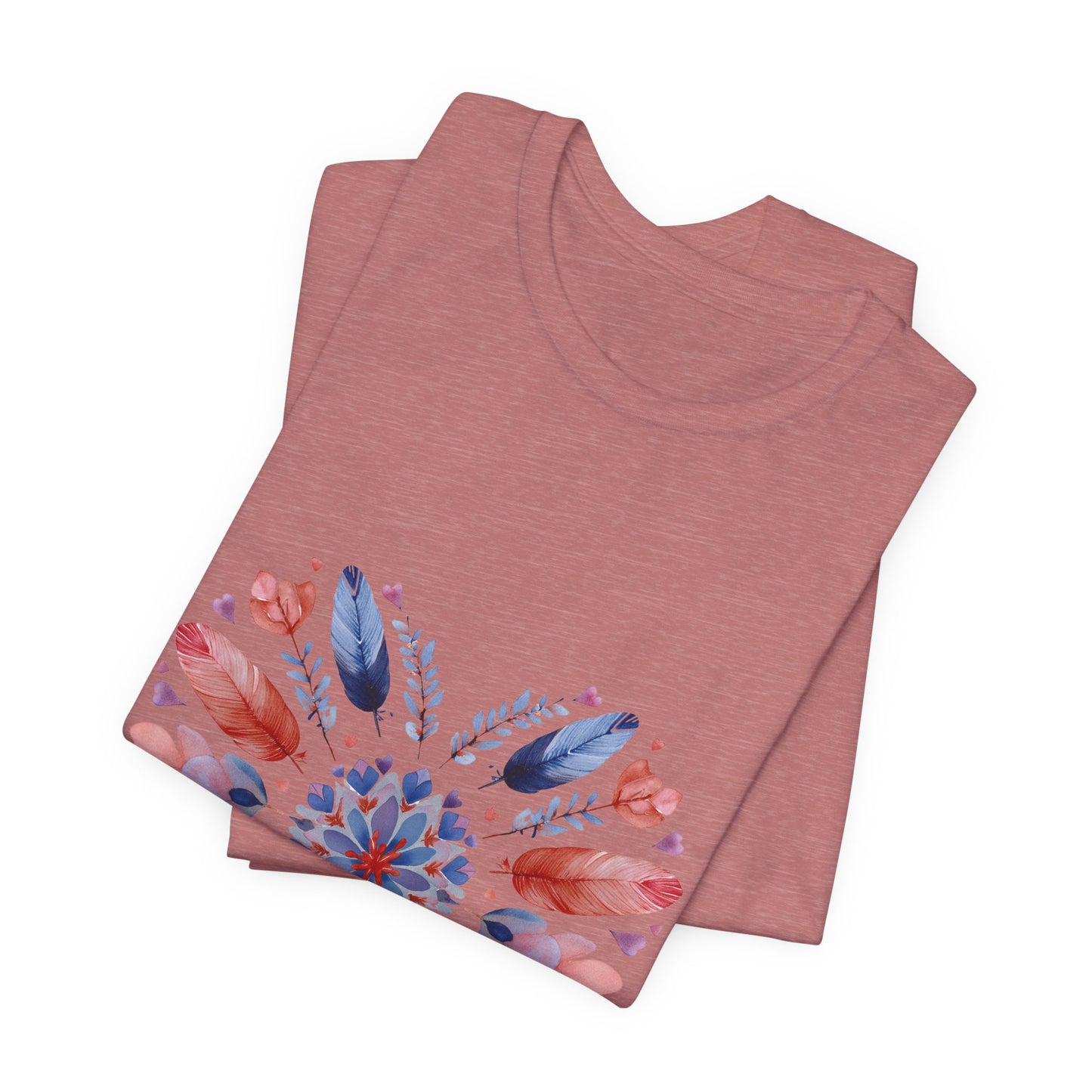 Heart Mandala Unisex Tee I Boho T-Shirt I Love Heart T-Shirt I Gift for Her I Casual Yoga Wear I Self-Care Meditation Apparel