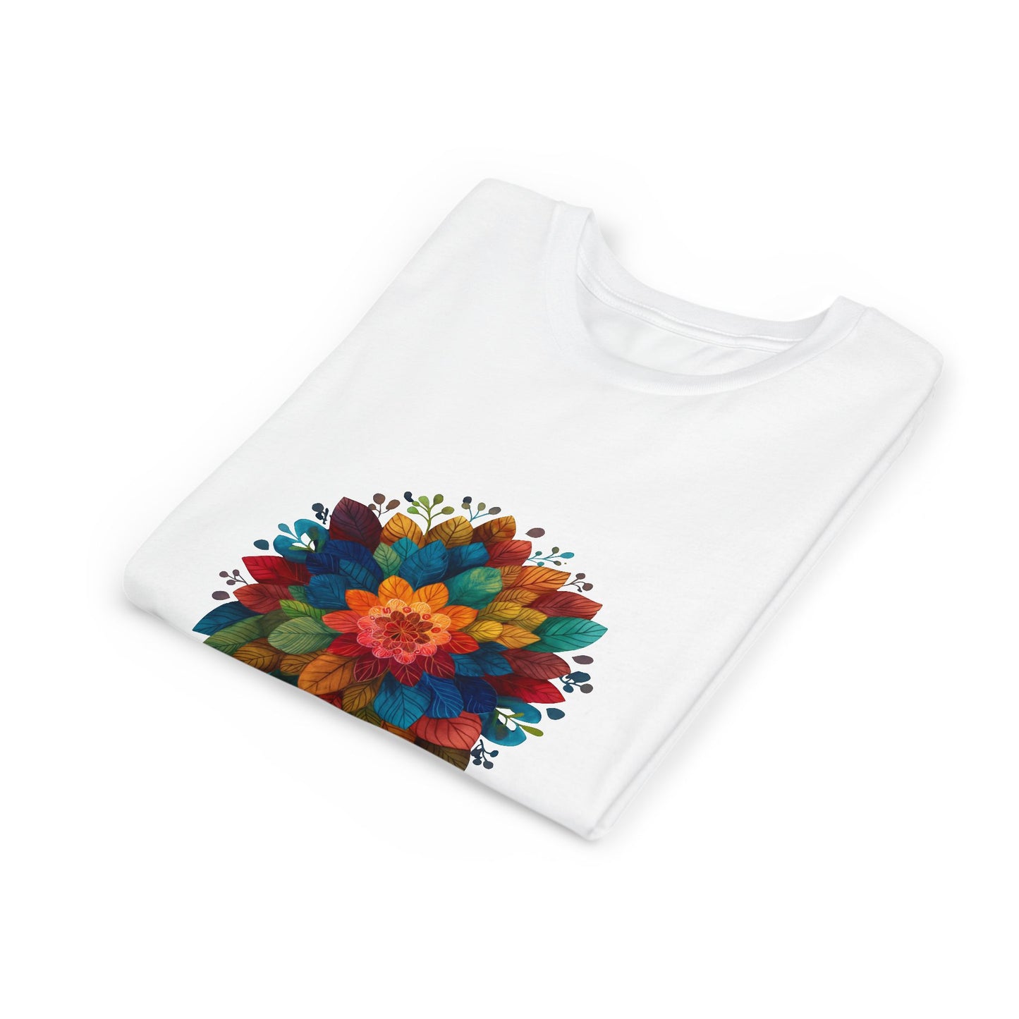 Colorful Mandala Youth Tee - Kids Yoga Tee I Summer Style T-Shirt I Birthday Gift for Young Yogis