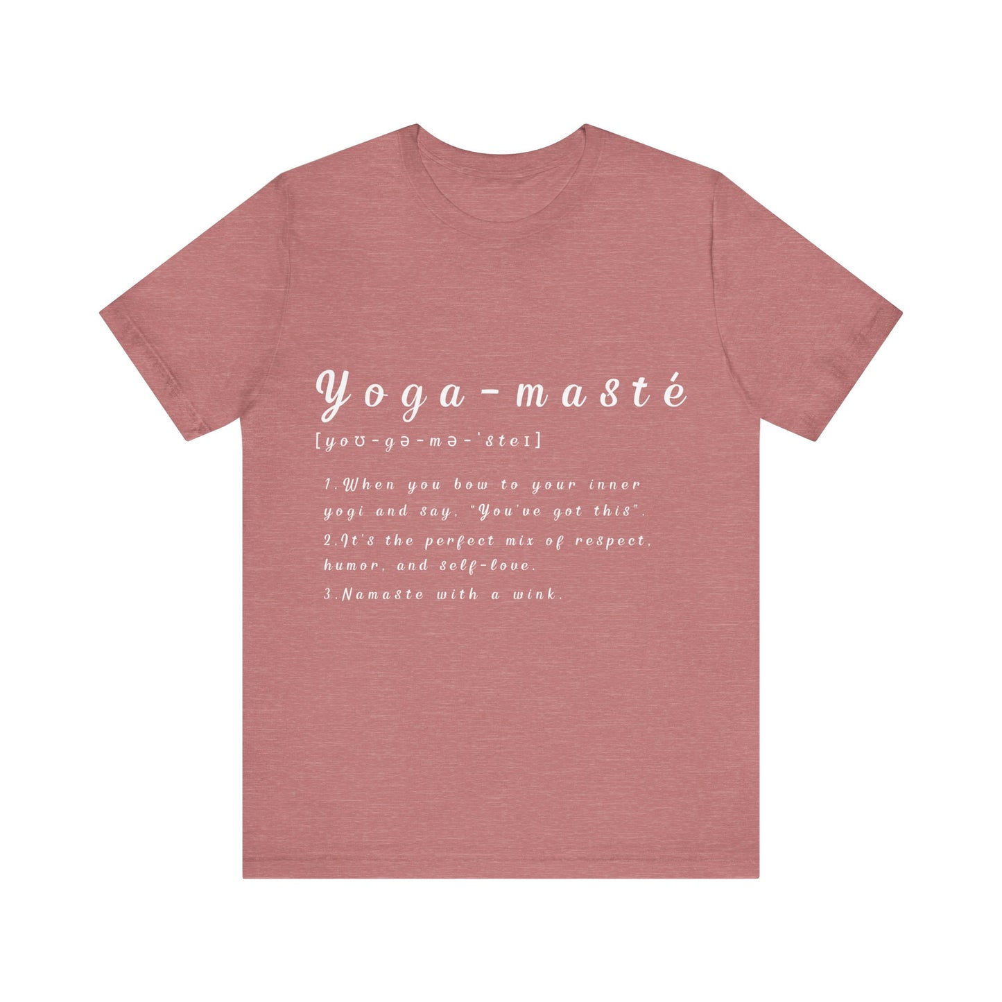 Yoga-masté - Unisex Tee | Inspiring Yoga T-Shirt I Gift for Yogis I Mindfulness & Wellness Gift I Self-Care Meditation Apparel