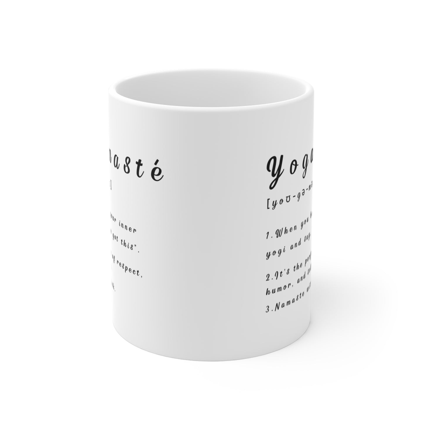 Yoga-Masté 11oz Mug - Inspirational Gift for Yogis I Meditation Lovers I Mindfulness Practice I Self-Care I Home Decor