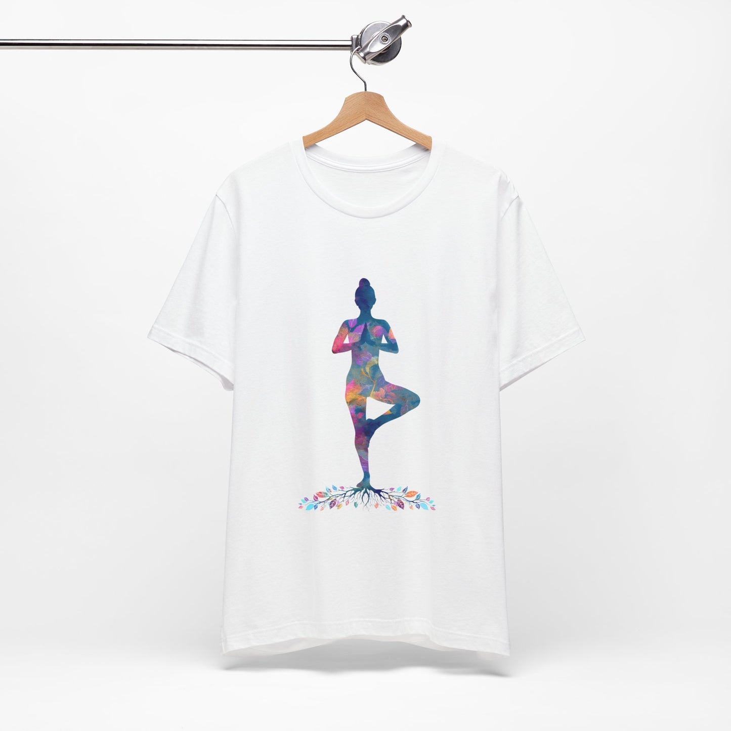 Colorful Tree Pose Mindful Yoga Tee - Unisex T-Shirt I Inspirational Yoga Art I Gift for Yogis I Relaxation & Meditation Tee