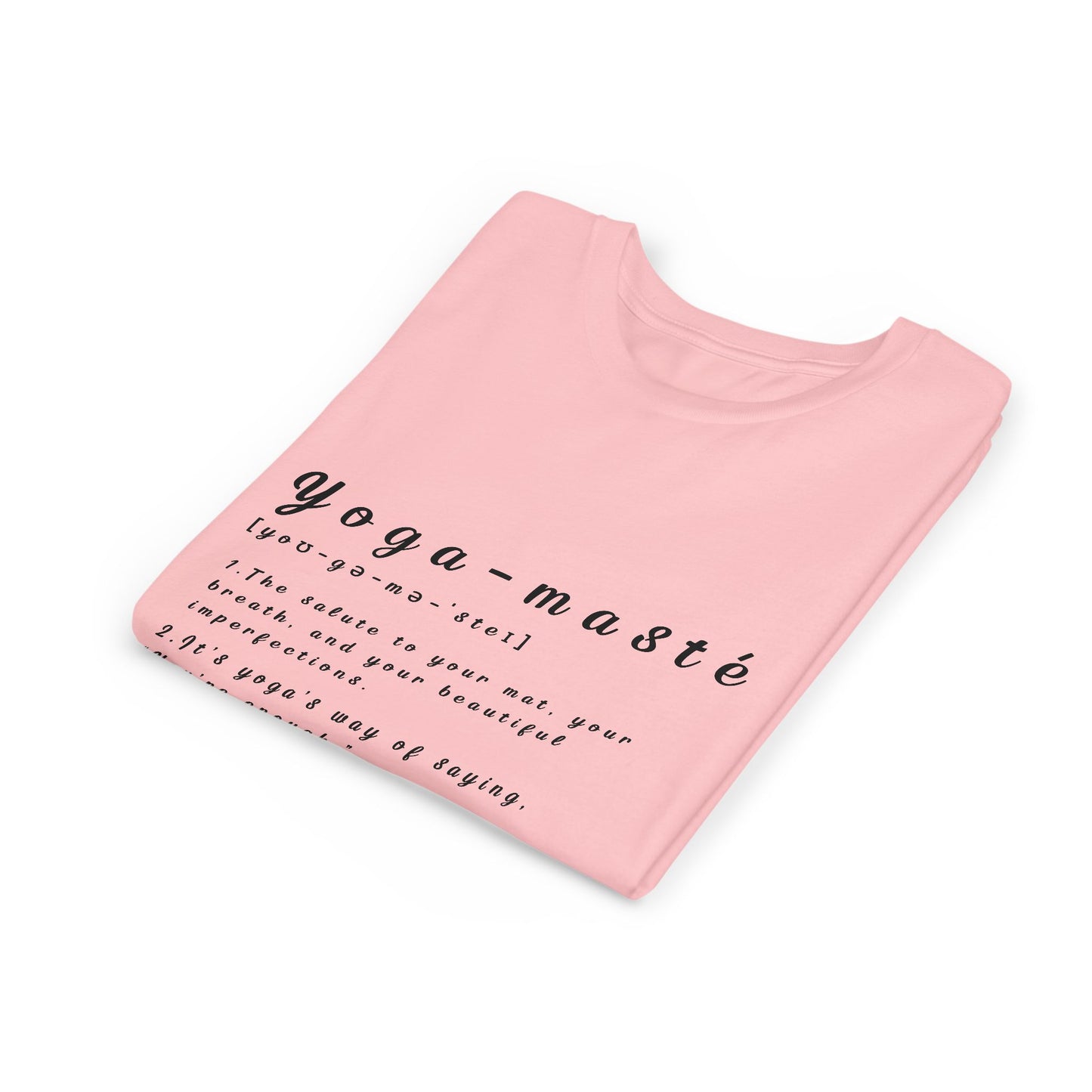 Yoga-masté Youth Tee - Inspirational Meditation Shirt I Gift for Yogis I Relaxation Apparel I Kids' Mindfulness Wear I Birthday Gift