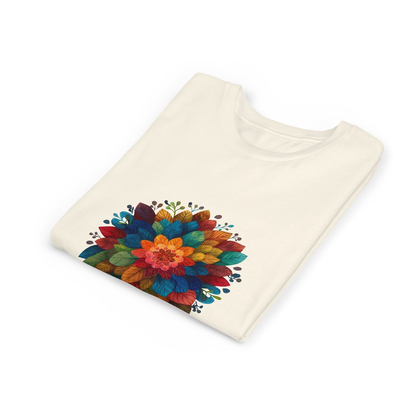 Colorful Mandala Youth Tee - Kids Yoga Tee I Summer Style T-Shirt I Birthday Gift for Young Yogis