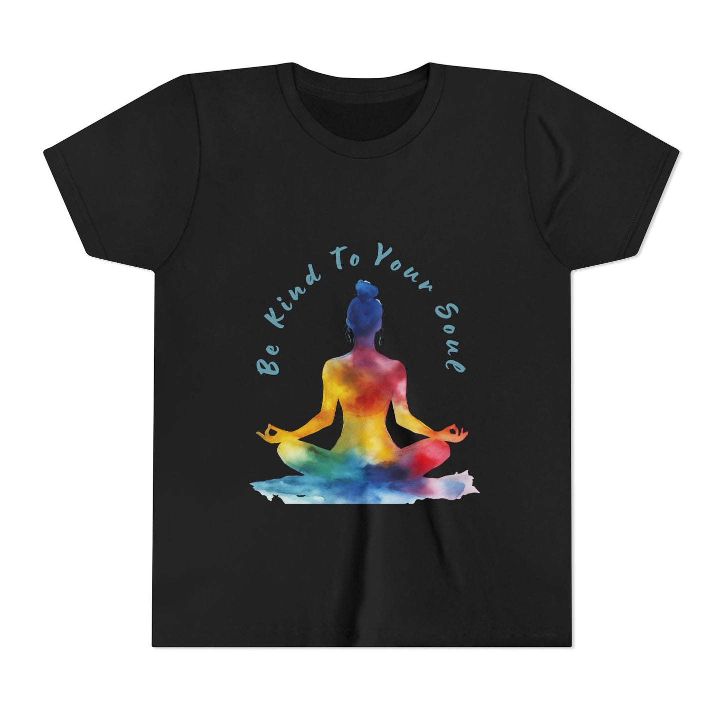 "Be Kind To Your Soul" Youthful Tee - Kids Yoga T-Shirt I Mindfulness & Inspirational Apparel I Gift for Young Yogis