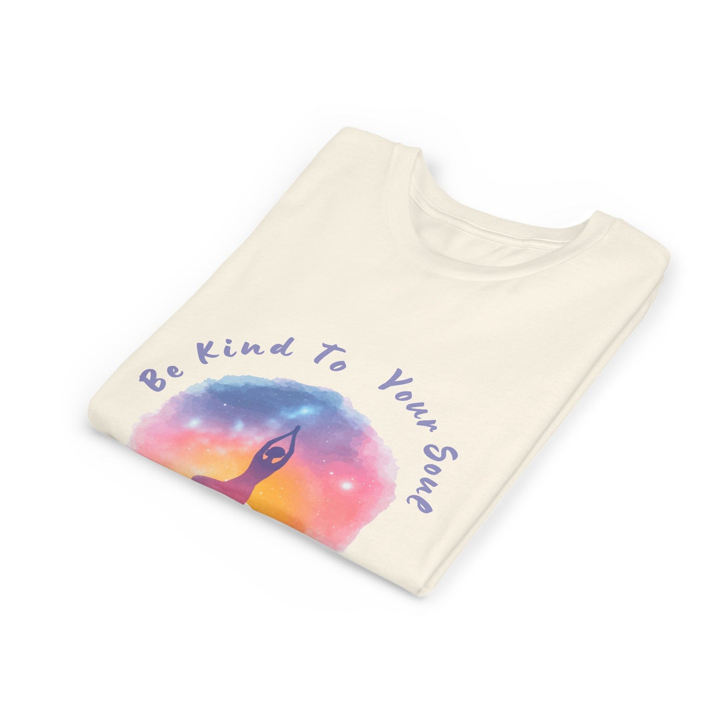 "Be Kind To Your Soul" Youthful Tee - Kids Yoga T-Shirt I Mindfulness & Inspirational Apparel I Gift for Young Yogis
