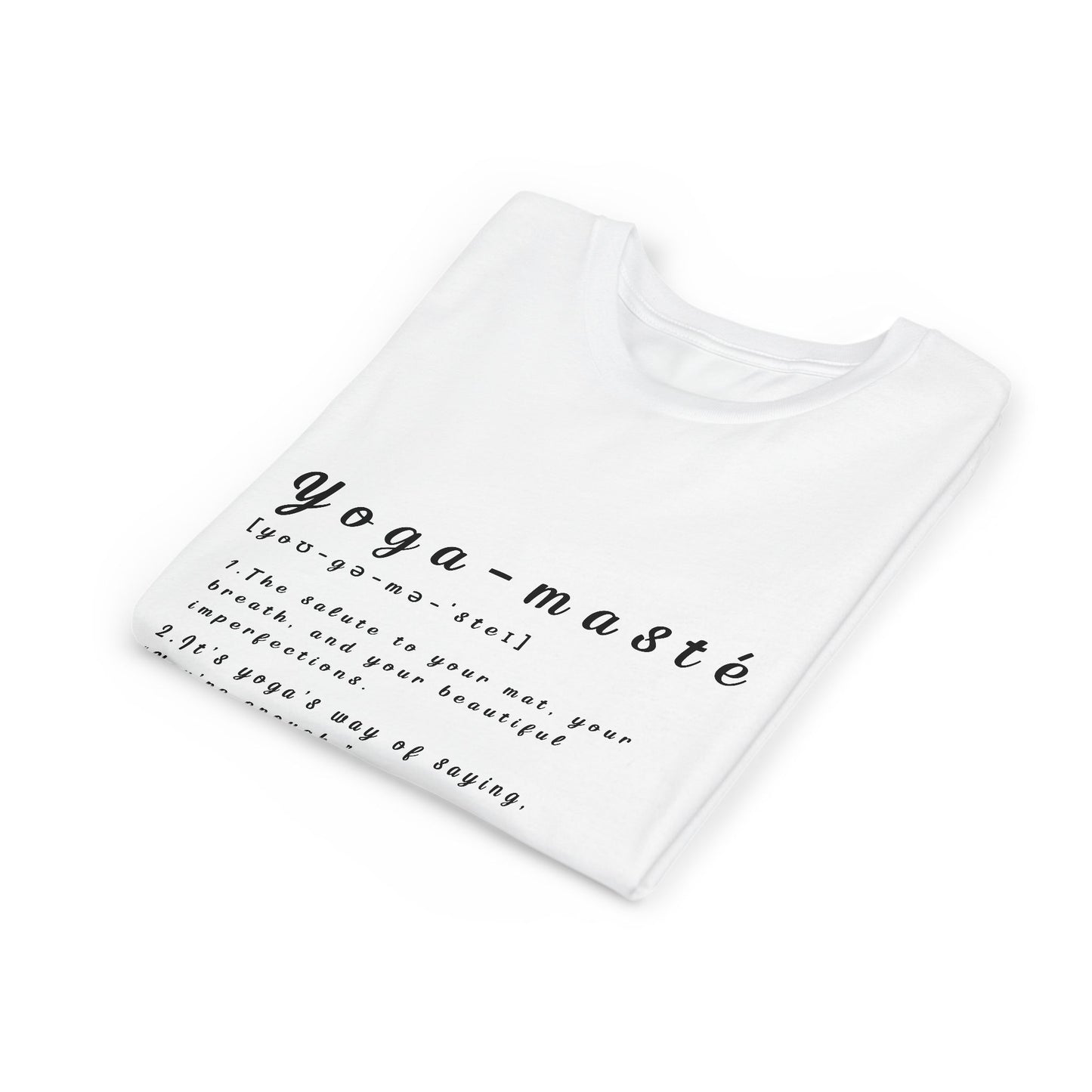 Yoga-masté Youth Tee - Inspirational Meditation Shirt I Gift for Yogis I Relaxation Apparel I Kids' Mindfulness Wear I Birthday Gift