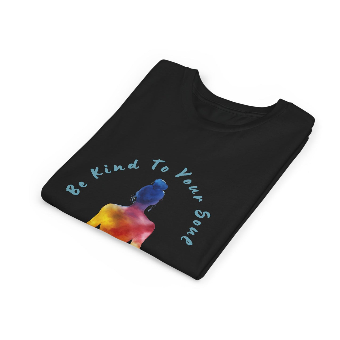 "Be Kind To Your Soul" Youthful Tee - Kids Yoga T-Shirt I Mindfulness & Inspirational Apparel I Gift for Young Yogis