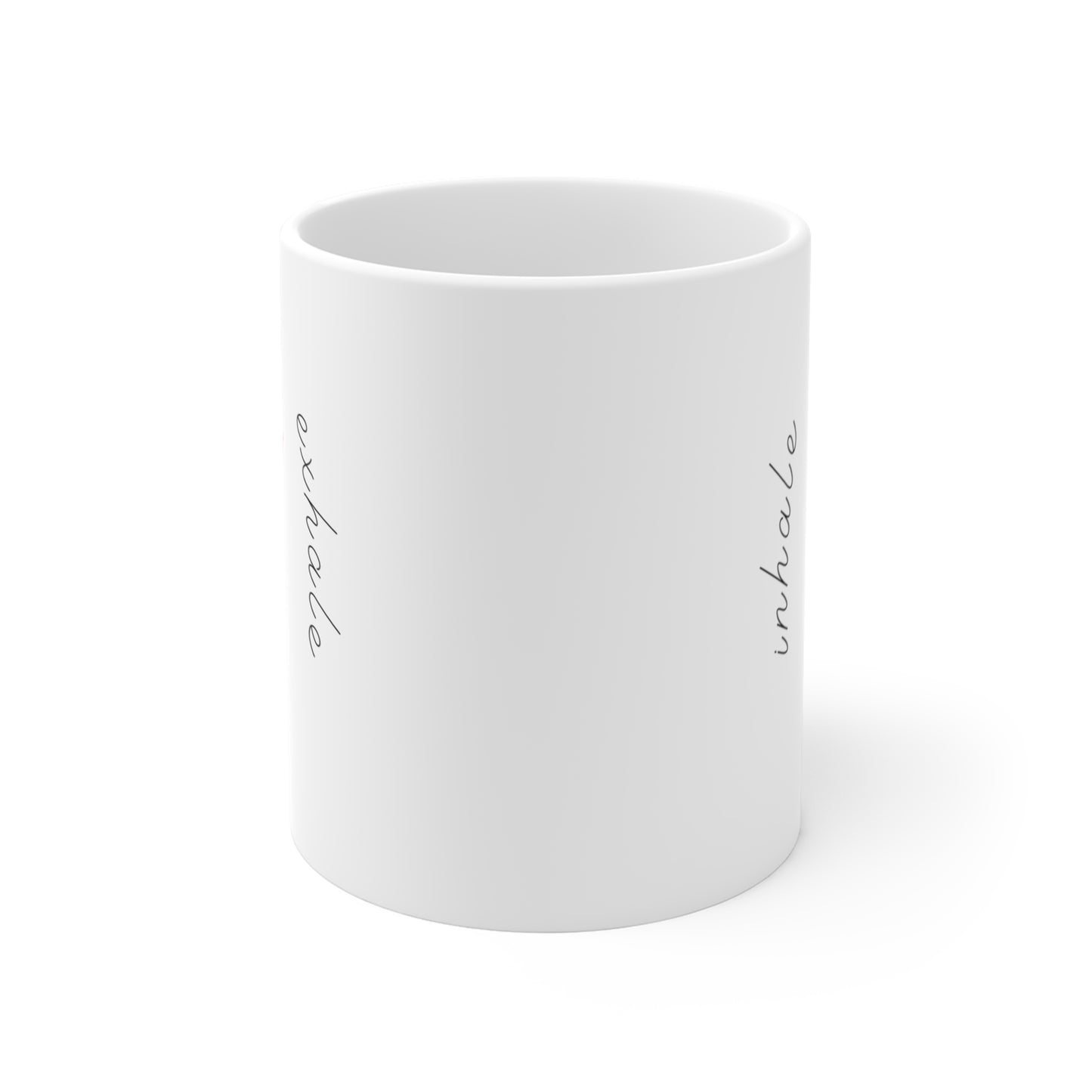 Inhale Exhale Mindful Lotus Mug | Inspirational Coffee Cup | Daily Affirmation | Zen Gift for Yoga Lovers | Relax & Unwind Drinkware I Self-Care Mug