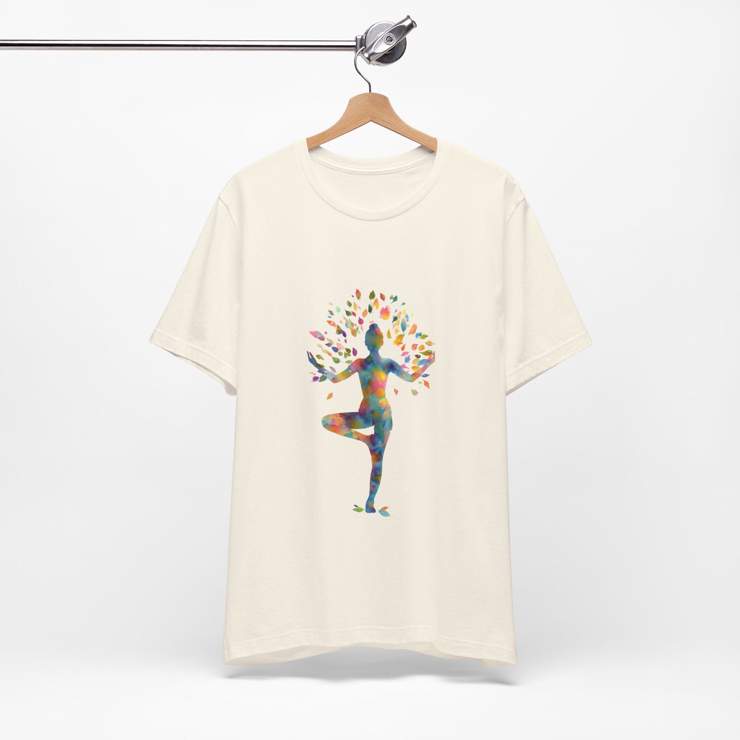 Colorful Tree Pose Mindful Yoga Tee - Unisex T-Shirt I Inspirational Yoga Art I Gift for Yogis I Relaxation & Meditation Tee