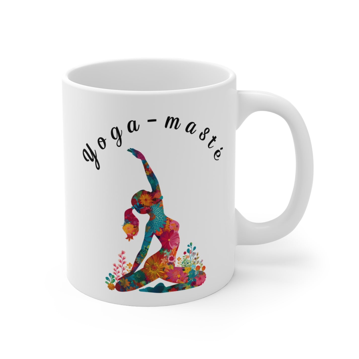 Yoga-Masté 11oz Mug - Colorful Yoga Mug I Inspirational Coffee Cup I Gift for Yoga Lovers I Motivational Drinkware I Wellness Gift