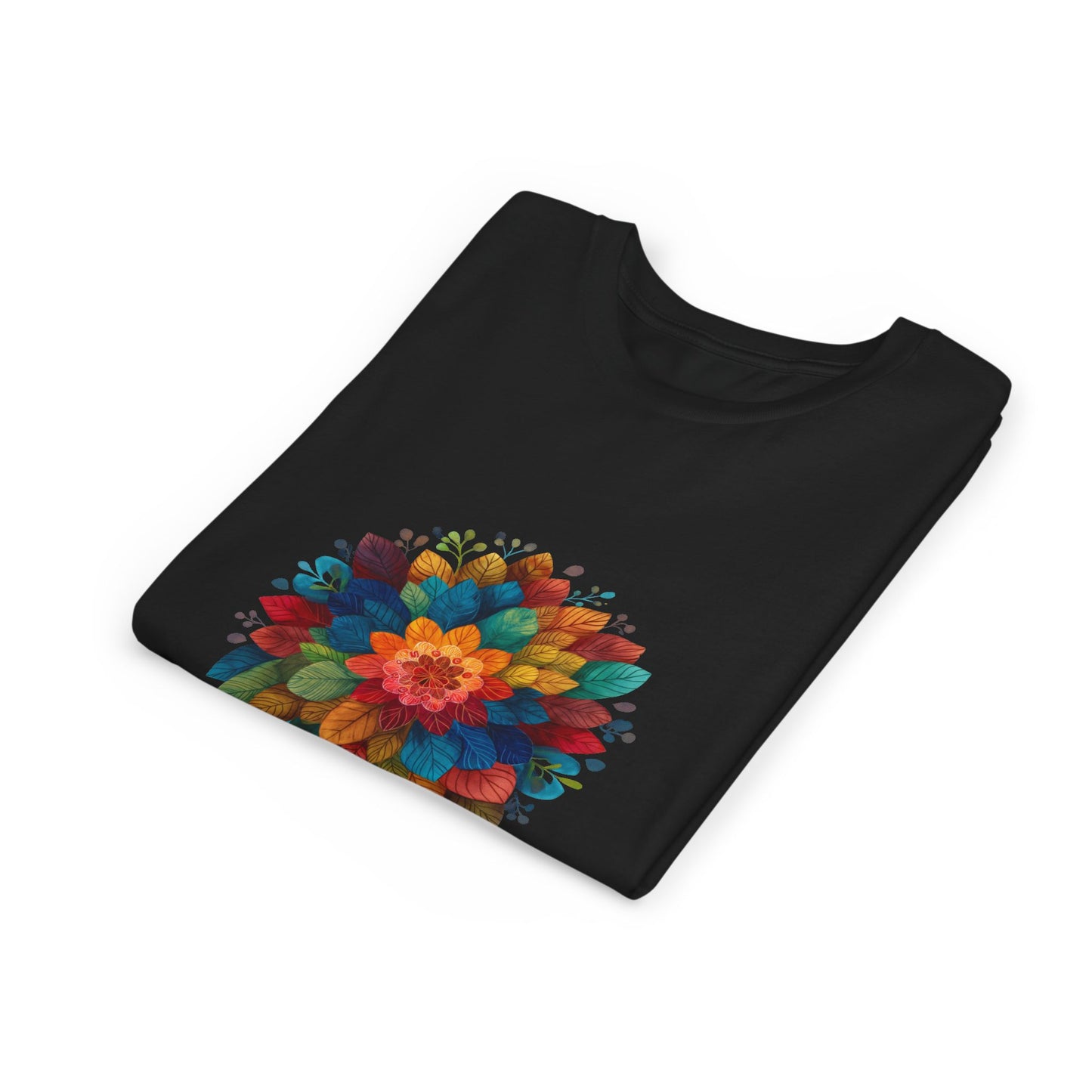 Colorful Mandala Youth Tee - Kids Yoga Tee I Summer Style T-Shirt I Birthday Gift for Young Yogis
