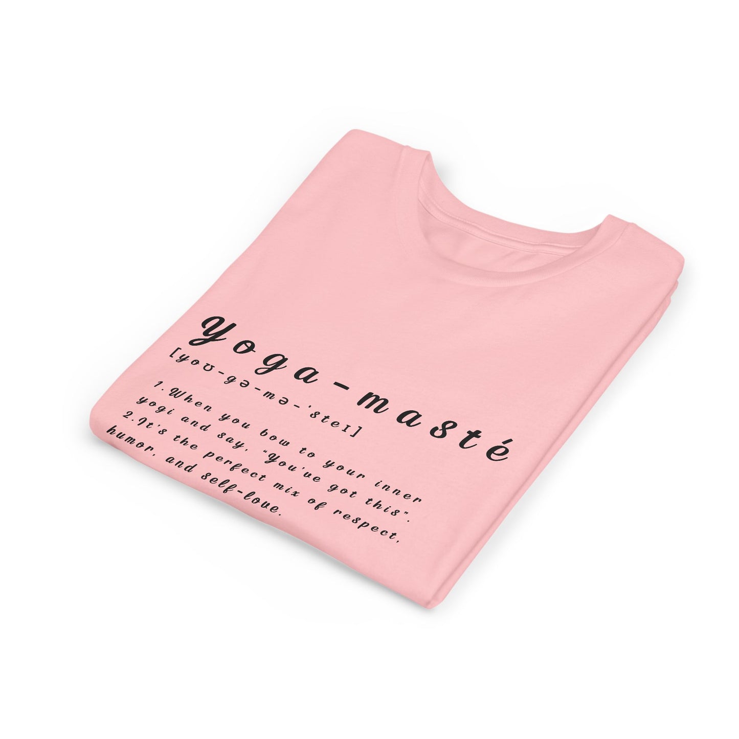Yoga-masté Youth Tee - Inspirational Meditation Shirt I Gift for Yogis I Relaxation Apparel I Kids' Mindfulness Wear I Birthday Gift