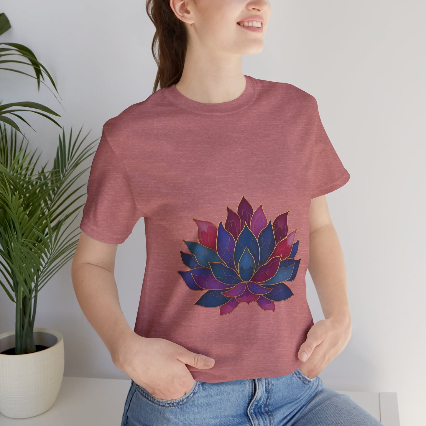 Lotus Blossom Unisex Tee | Relaxed Fit T-Shirt for Yoga Lovers I Meditation Wear I Self-Care Meditation Apparel