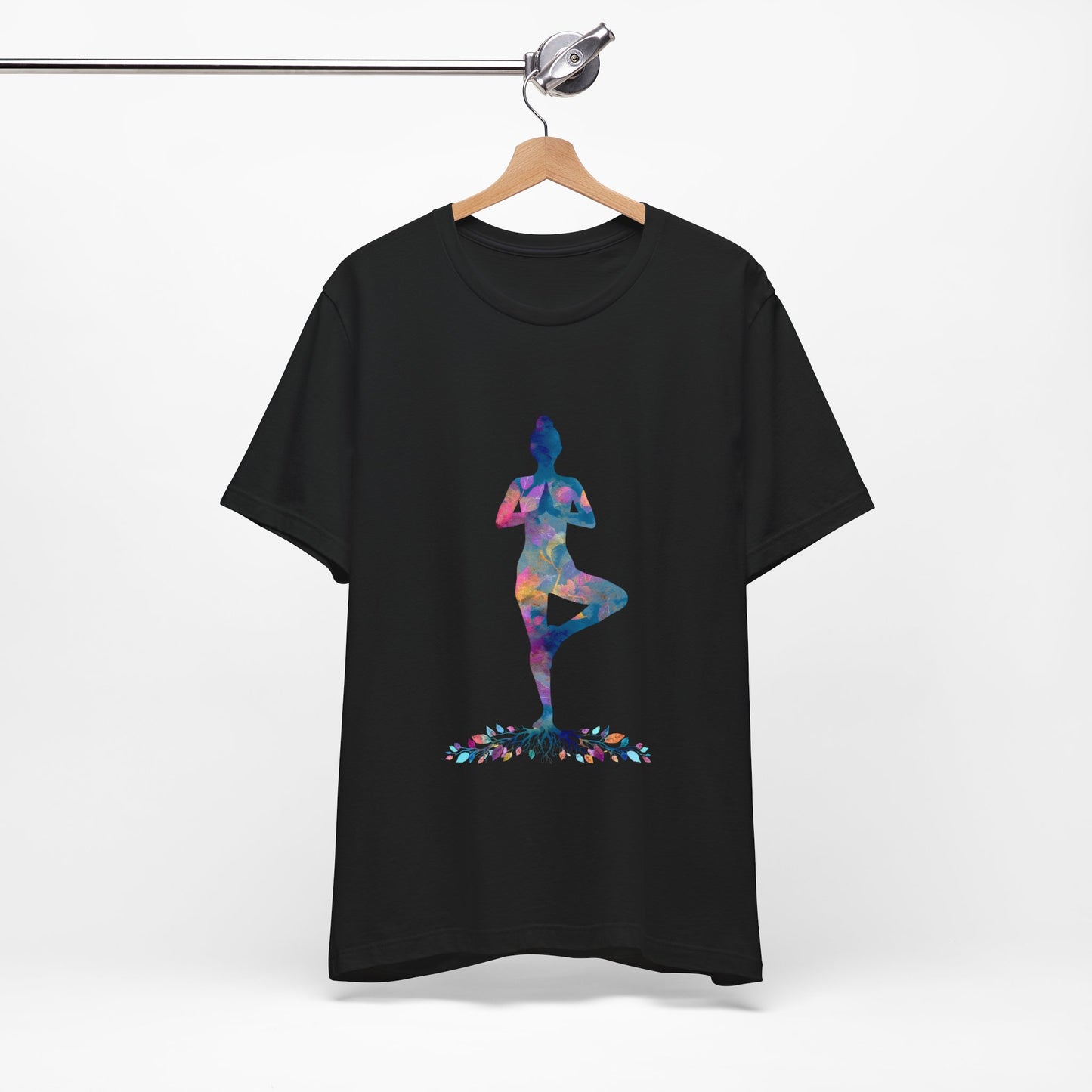 Colorful Tree Pose Mindful Yoga Tee - Unisex T-Shirt I Inspirational Yoga Art I Gift for Yogis I Relaxation & Meditation Tee