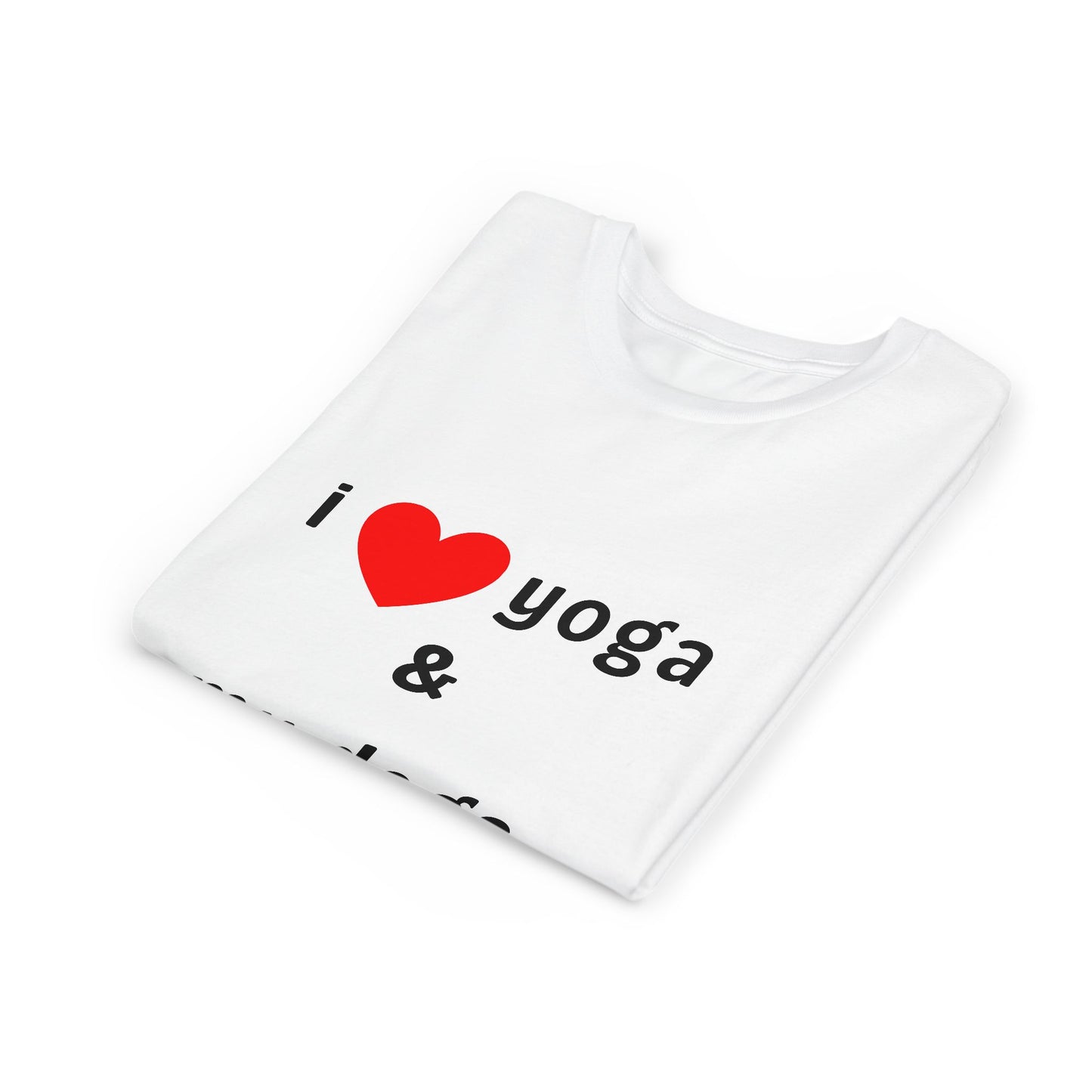 I Love Yoga & My Dogs Youth Yoga Tee - Funny Kids T-Shirt I Pet Lover Gift I Young Yoga Enthusiast Apparel