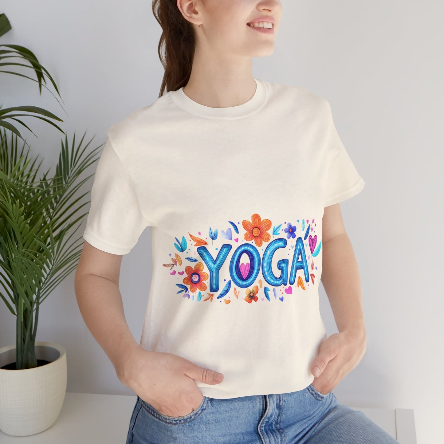 Colorful Yoga-Themed Unisex Tee for Yoga Lovers I Yoga T-Shirt I Gift for Yogis I Self-Care Meditation Apparel