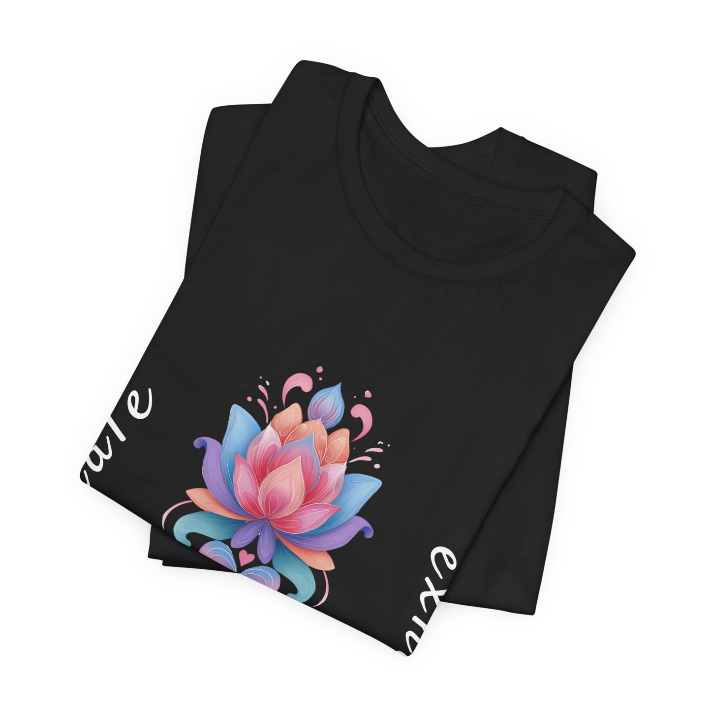 Lotus Flower Inhale Exhale Unisex Yoga Tee | Inspirational T-Shirt I Yoga Mindfulness Apparel I Meditation T-Shirt