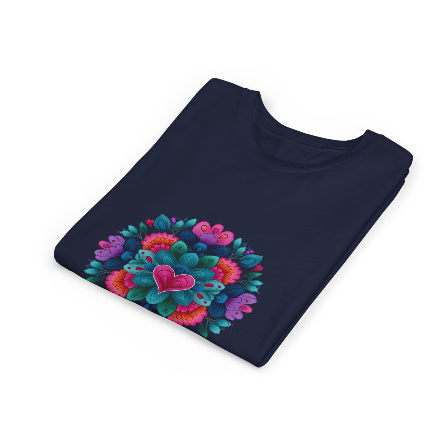Colorful Mandala Youth Tee for Yoga I Kids T-Shirt I Summer Top I Yoga Gift for Girls I Birthday Present I Flower Graphic Tee