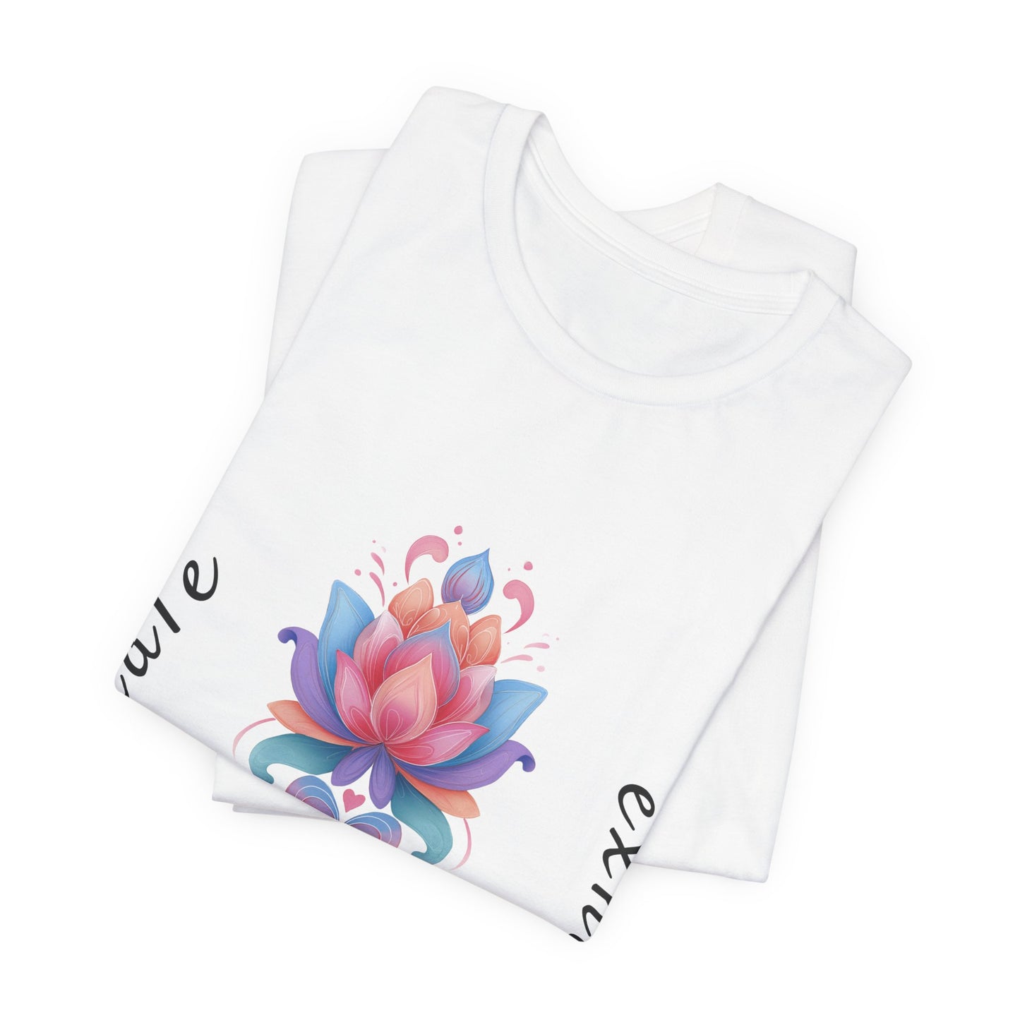 Lotus Flower Inhale Exhale Unisex Yoga Tee | Inspirational T-Shirt I Yoga Mindfulness Apparel I Meditation T-Shirt