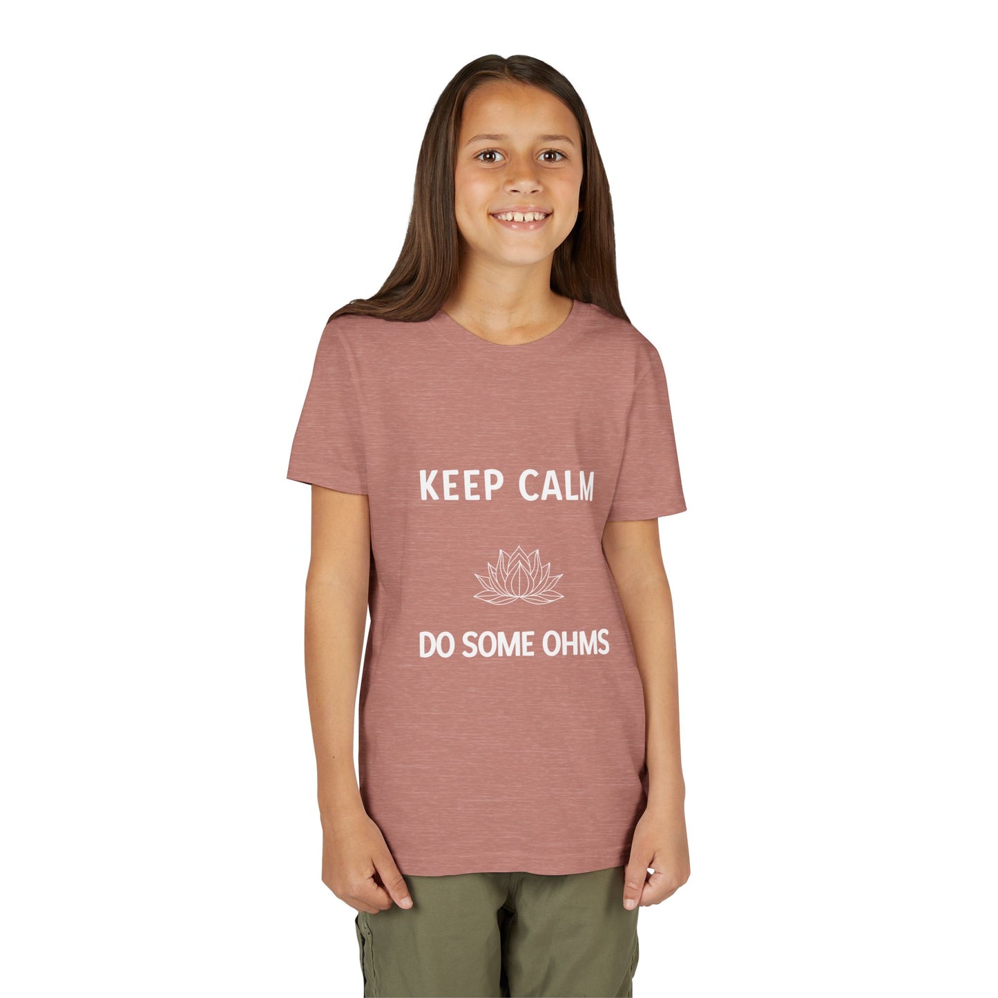 Keep Calm Do Some Ohms - Youth Meditation Tee I Yoga T-Shirt I Mindfulness Apparel I Gift for Kids I Relaxation & Inspirational Wear