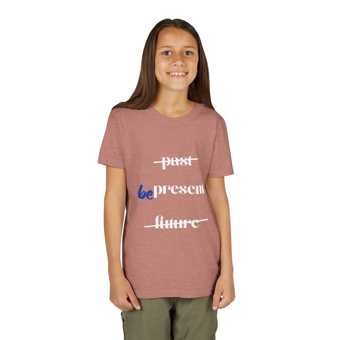 "Be Present" Youth Yoga Tee - Mindfulness T-Shirt for Young Yogis I Yoga Kids Apparel I Meditation Clothing