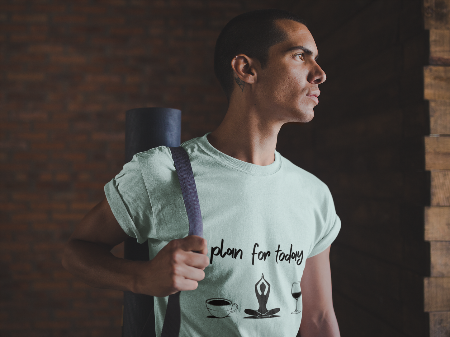 "Plan for Today" Unisex Tee - RelaxationT- Shirt I Coffee and Wine Humor I Casual Meditation Wear I Gift for Friends I Mood Lifting Apparel